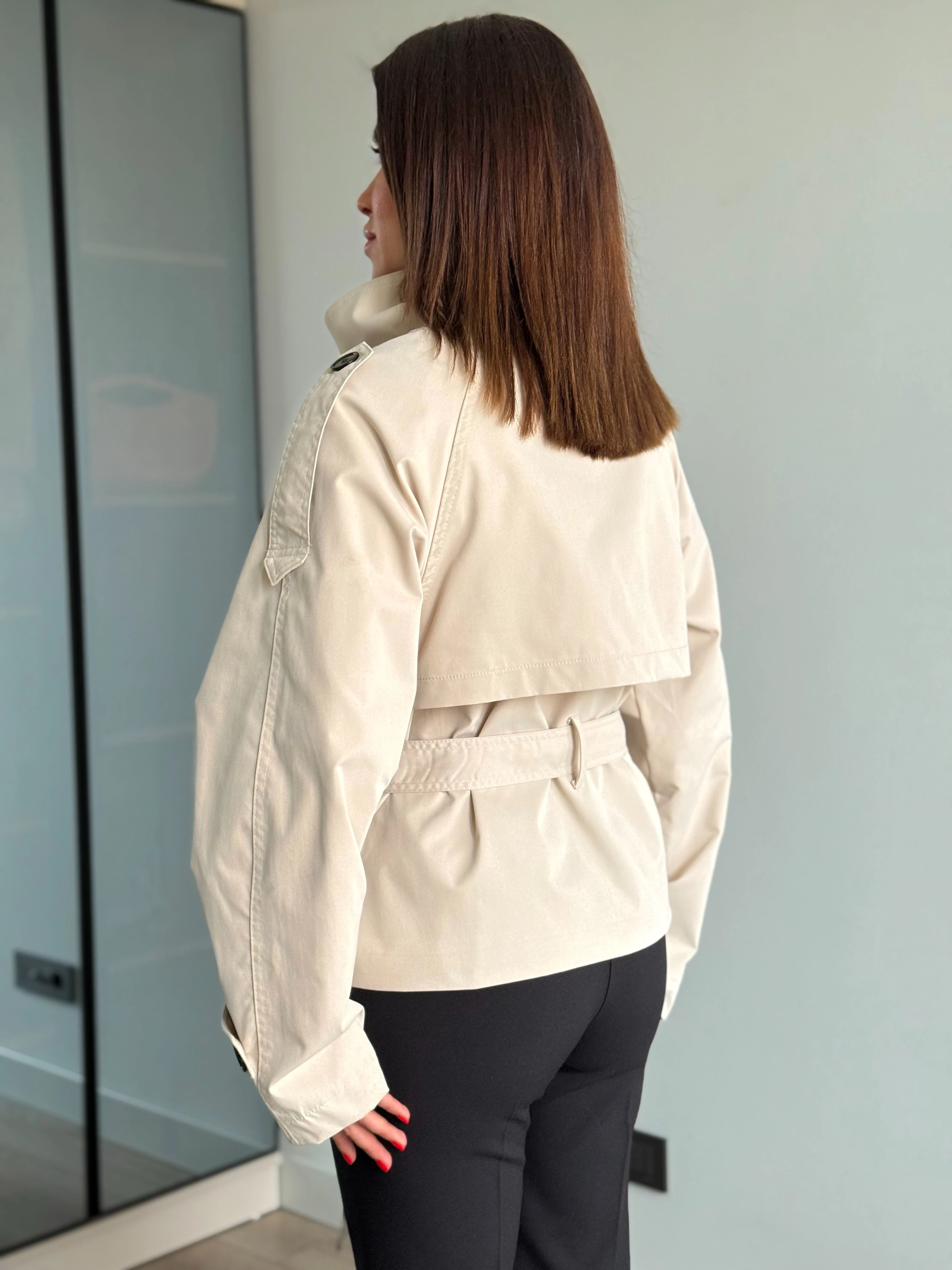 Astarlı Trenç Ceket  - Bej