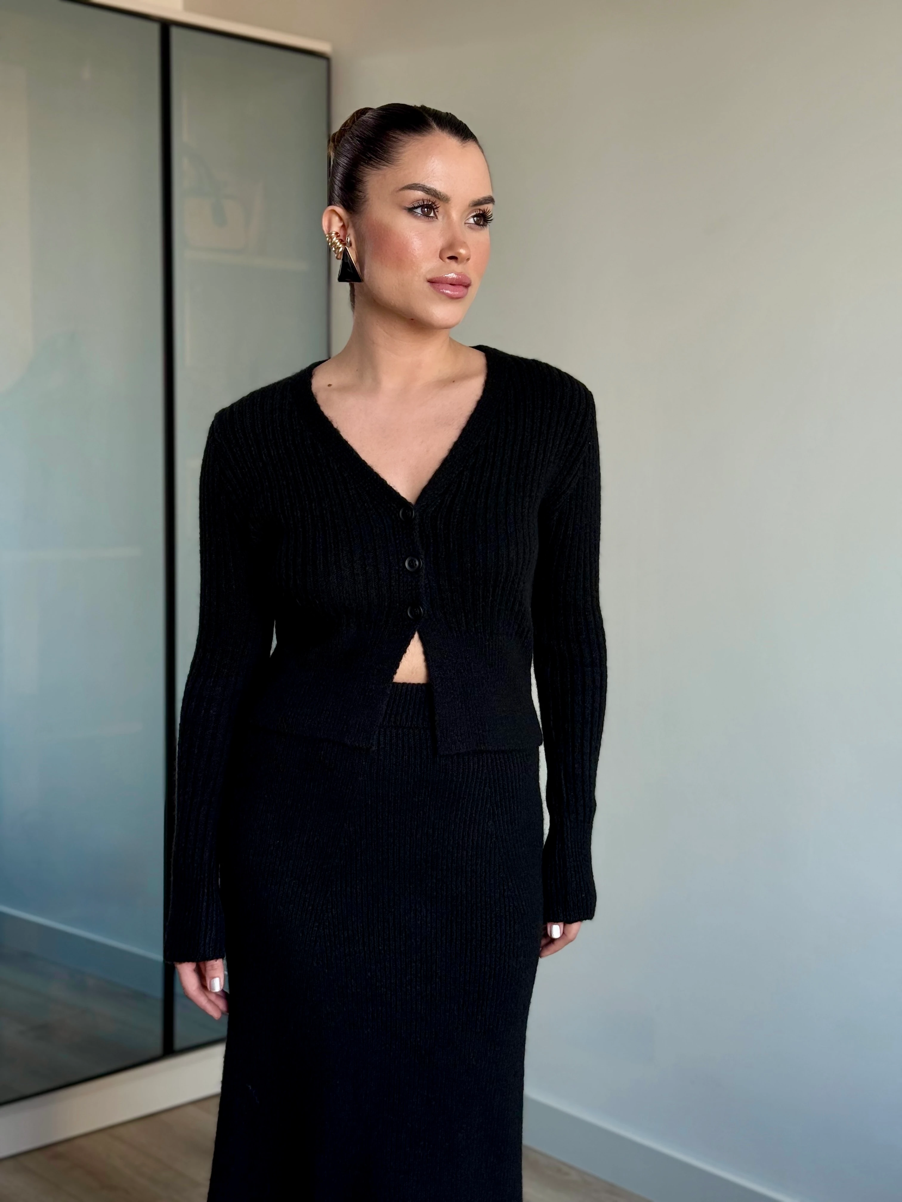 Triko Etek-Buz Takım - Siyah