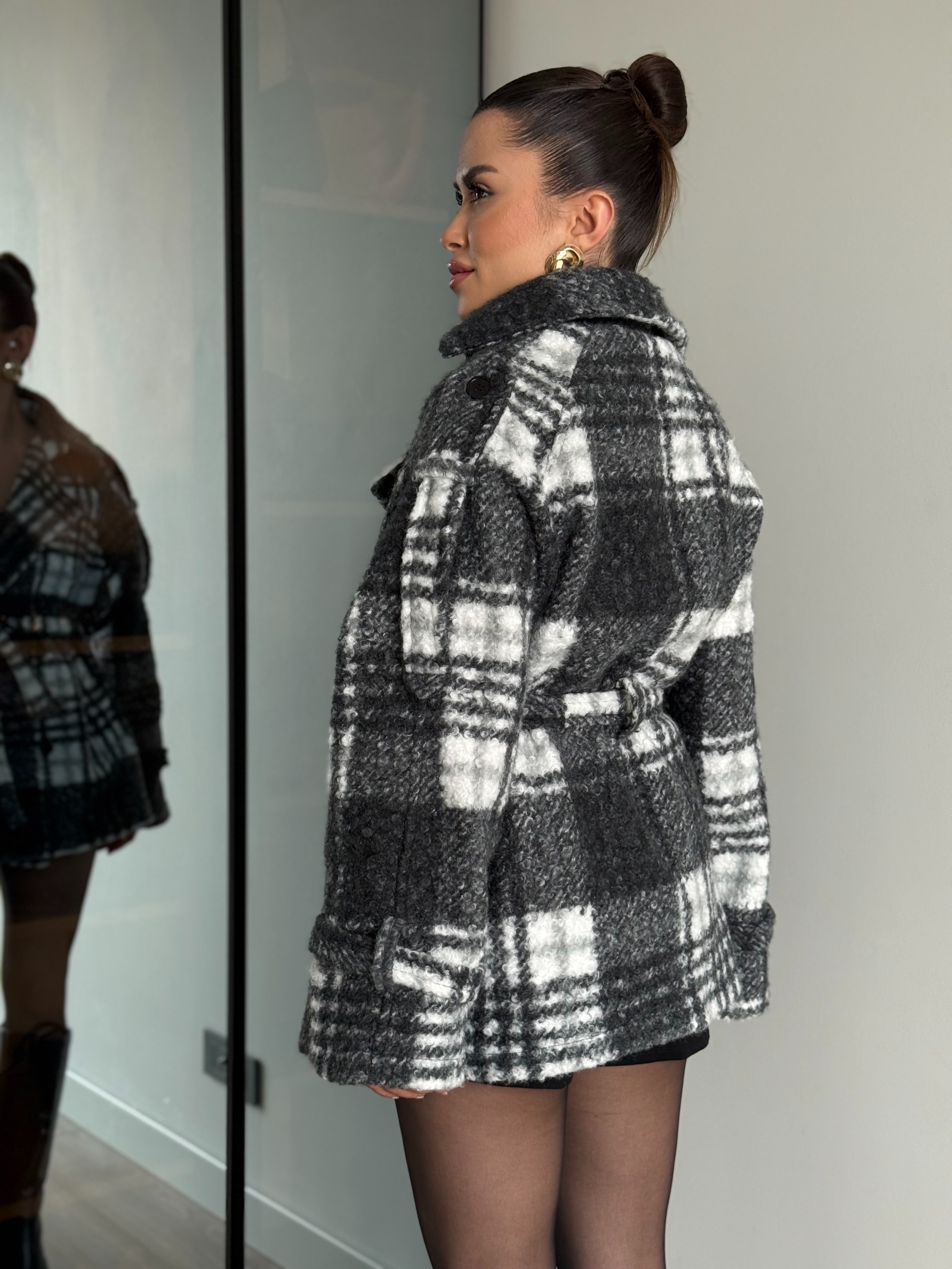 Kuşaklı Kaşe Mont 