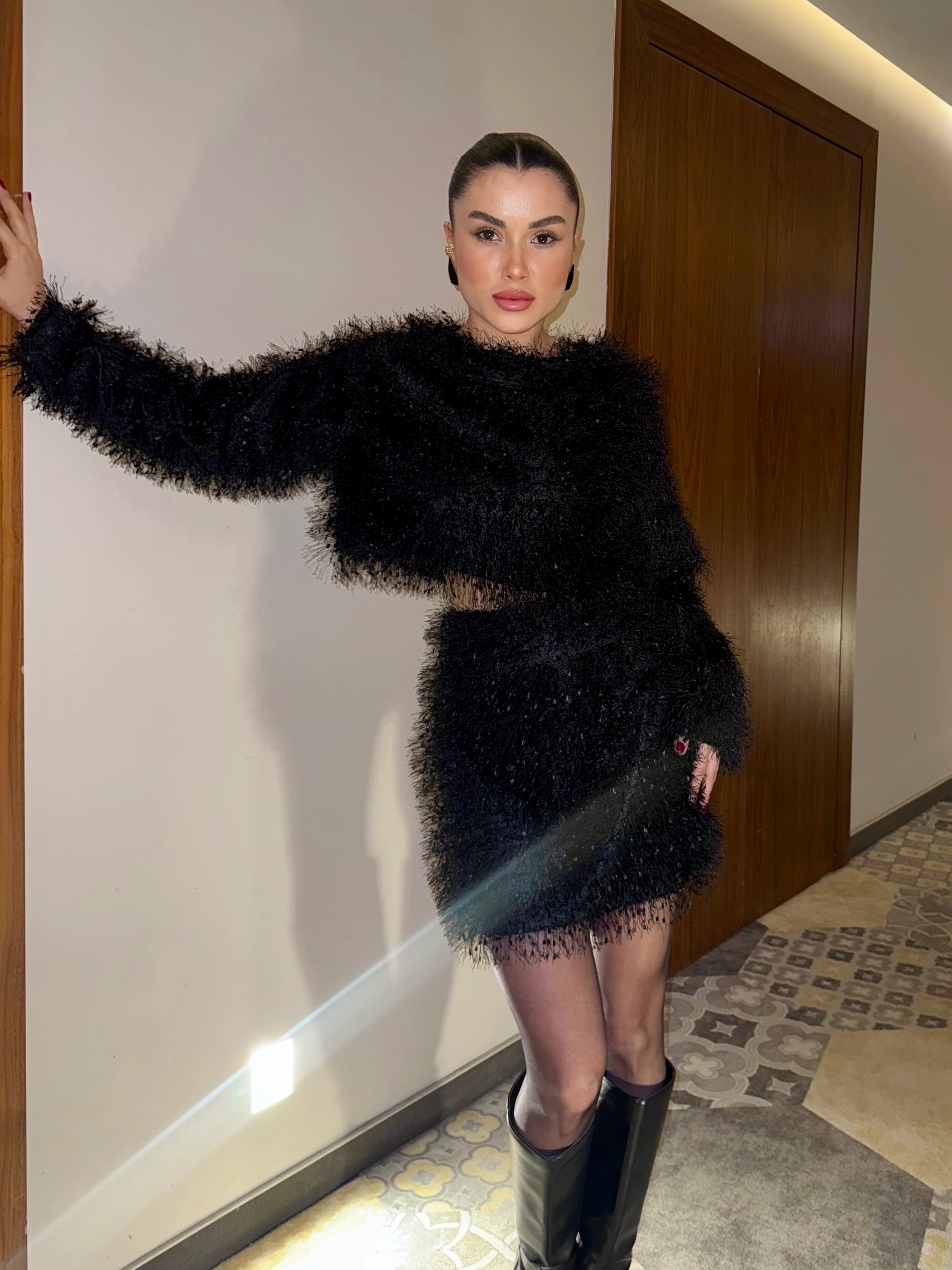 Saçaklı Etek Bluz Takım