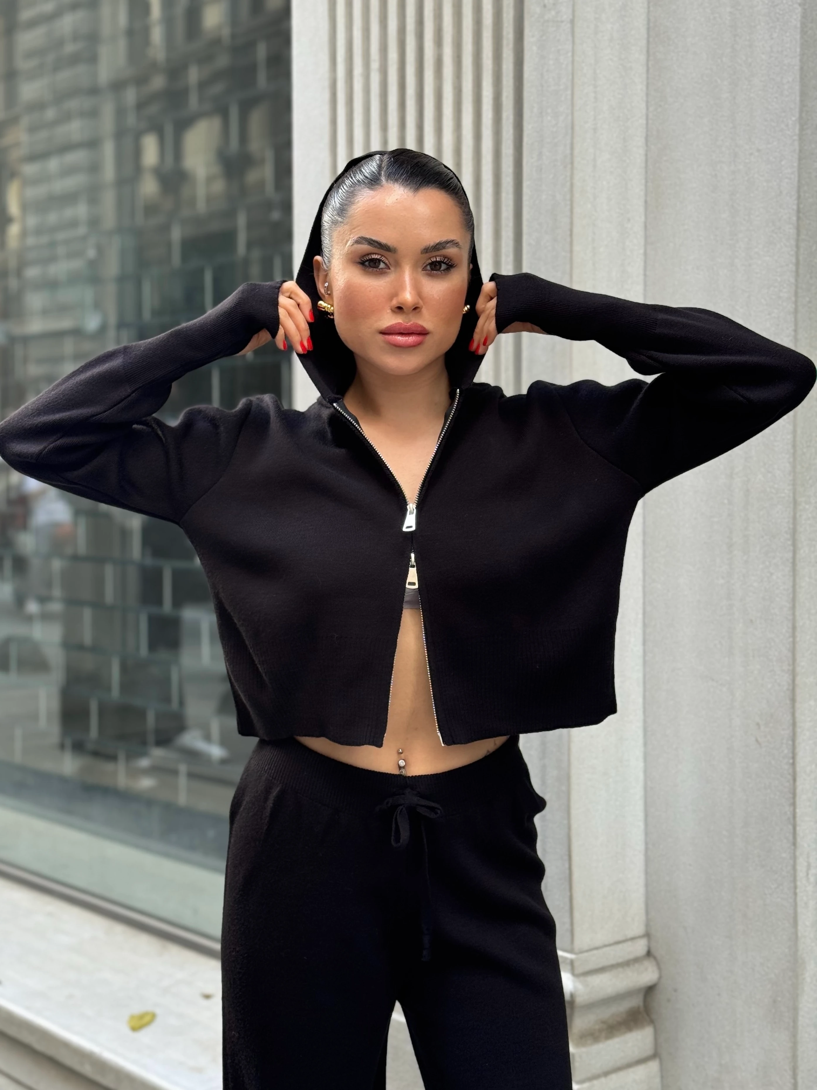 Premium Alt Üst Triko Takım - Siyah