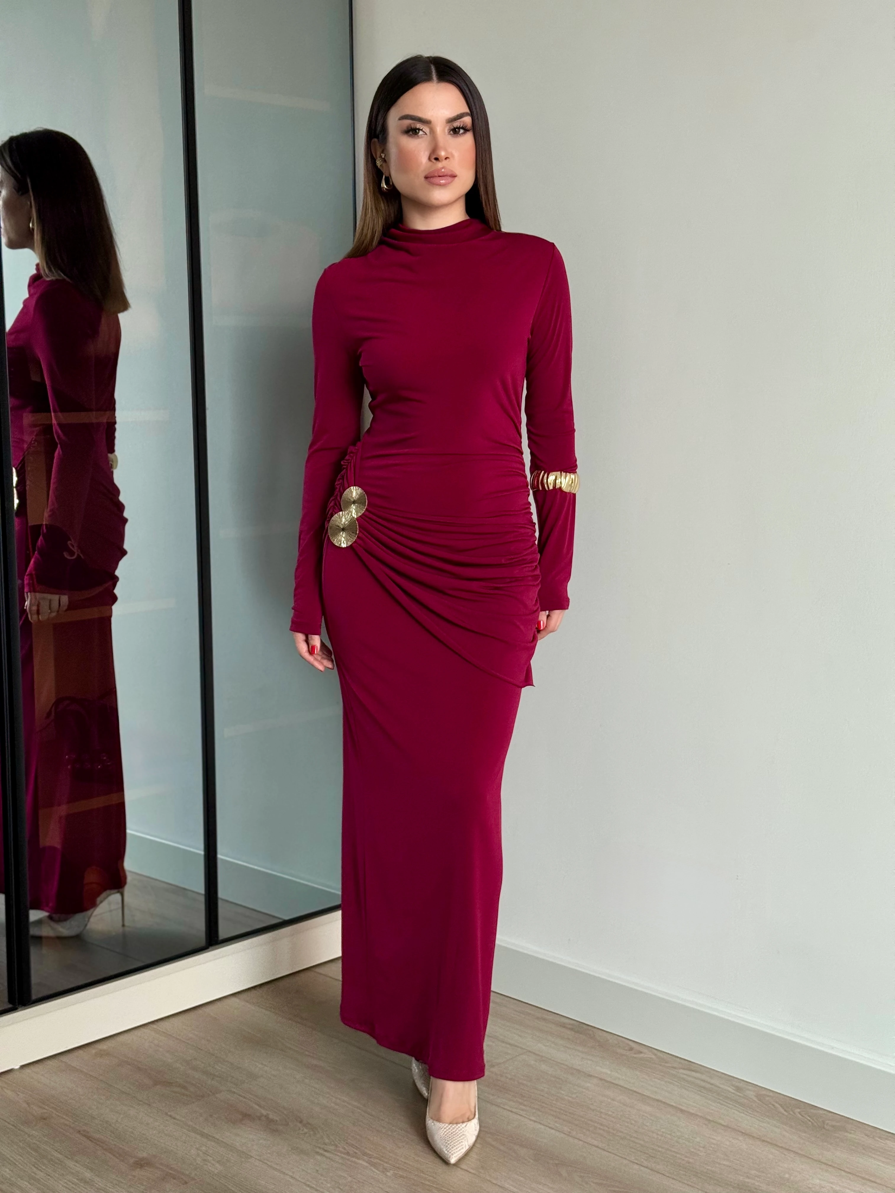 Gold Touch Maxi Elbise