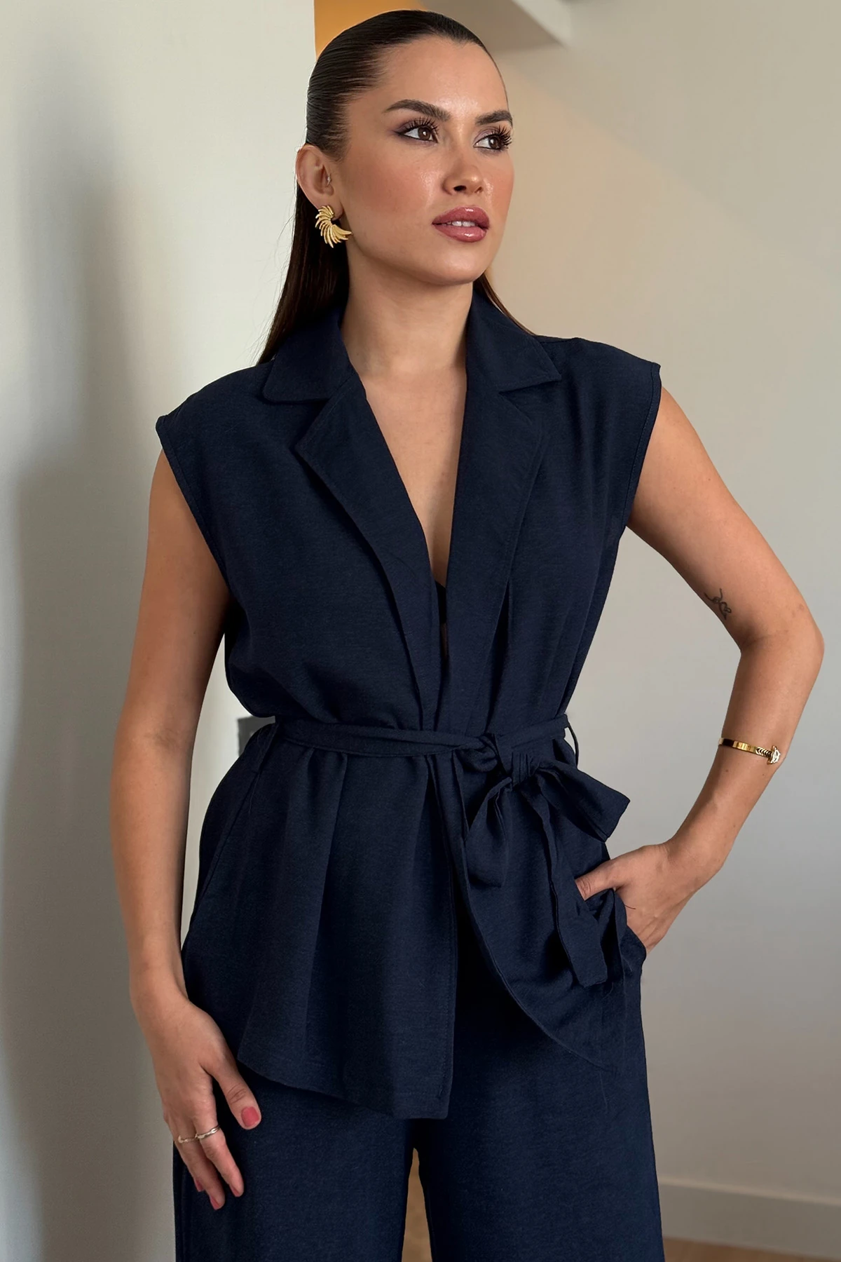 Kemerli İkili Takım - Lacivert