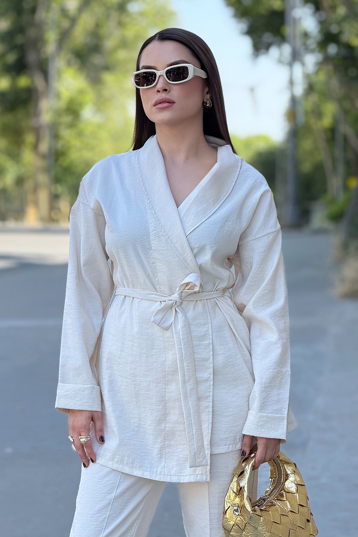 Kimono Takım - krem
