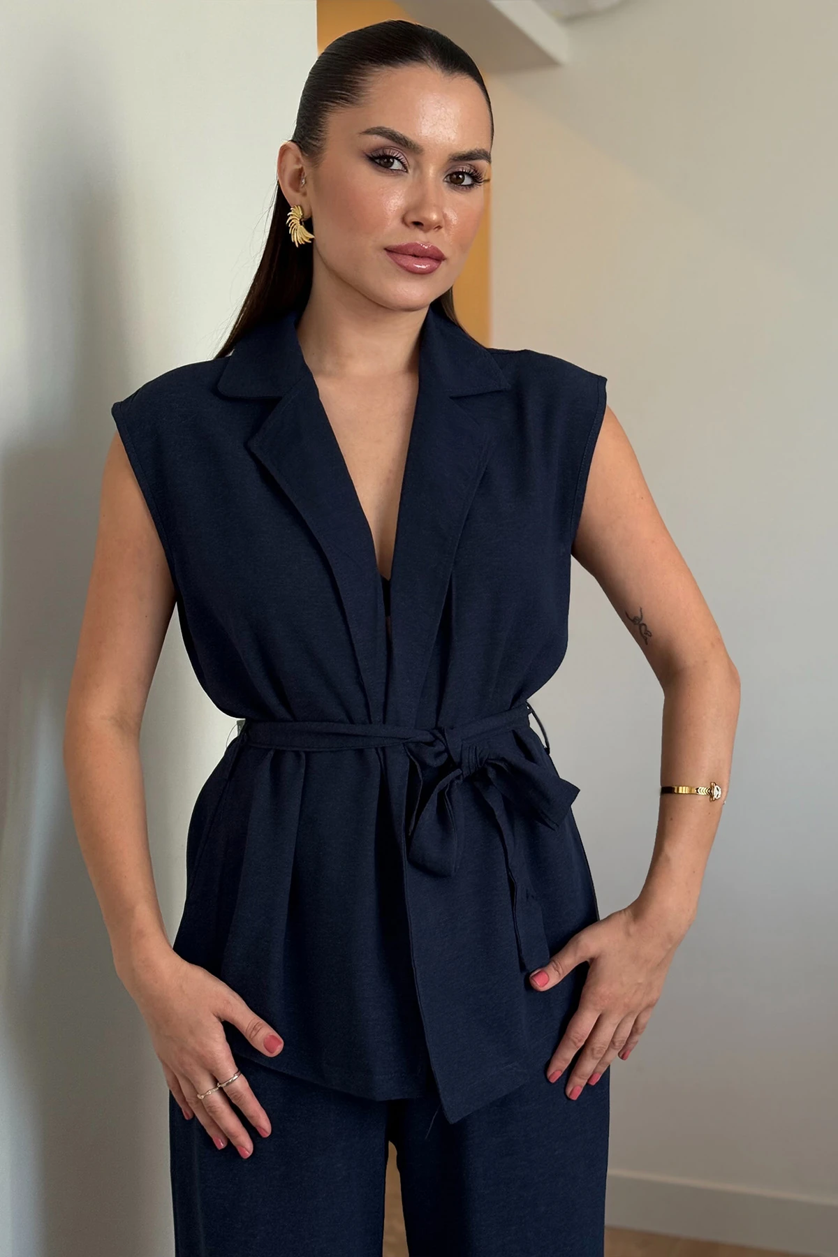 Kemerli İkili Takım - Lacivert