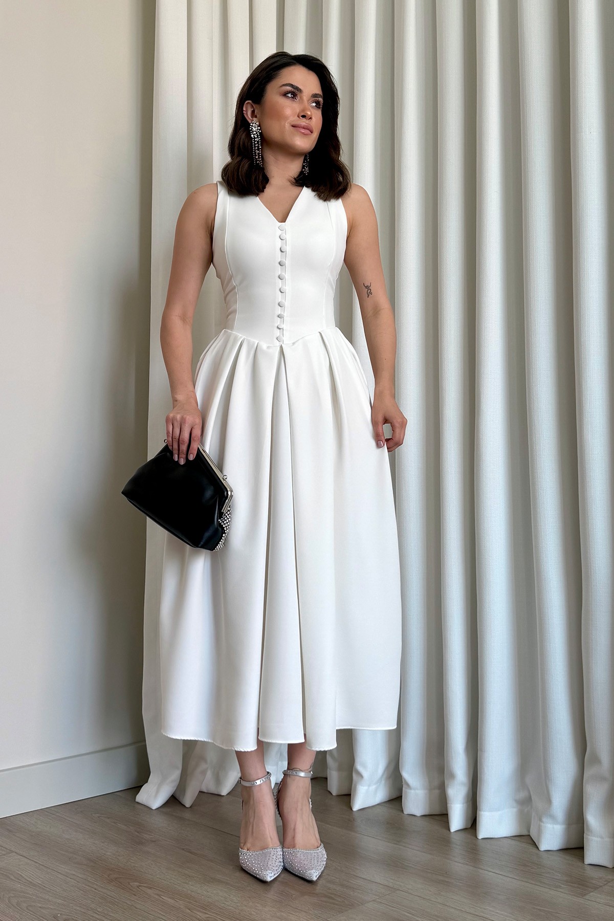 Korse Elbise Midi Boy