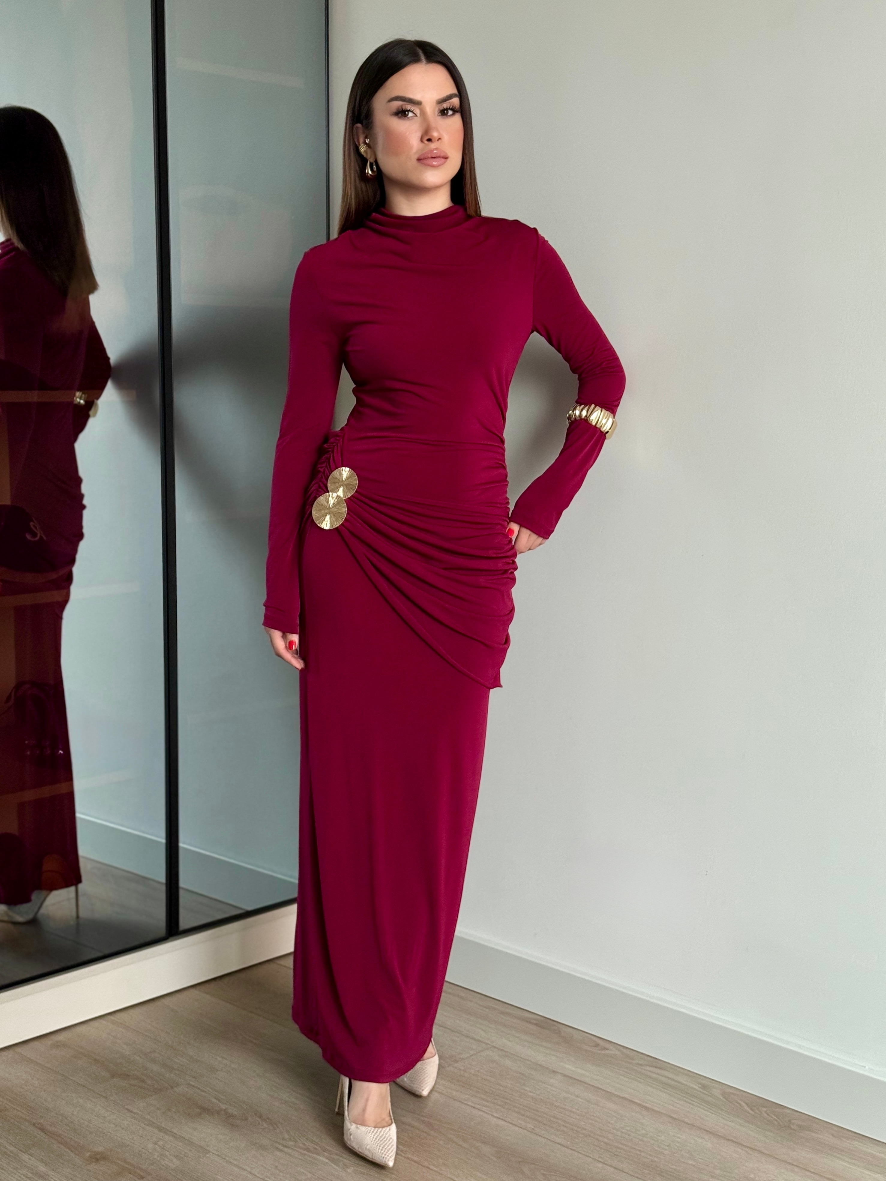 Gold Touch Maxi Elbise