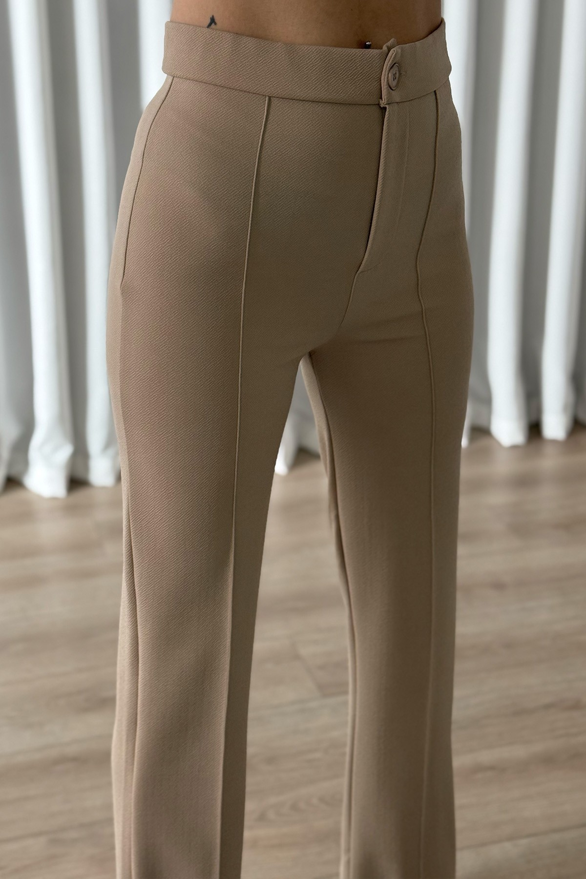 Çimalı Krep Pantolon - krem