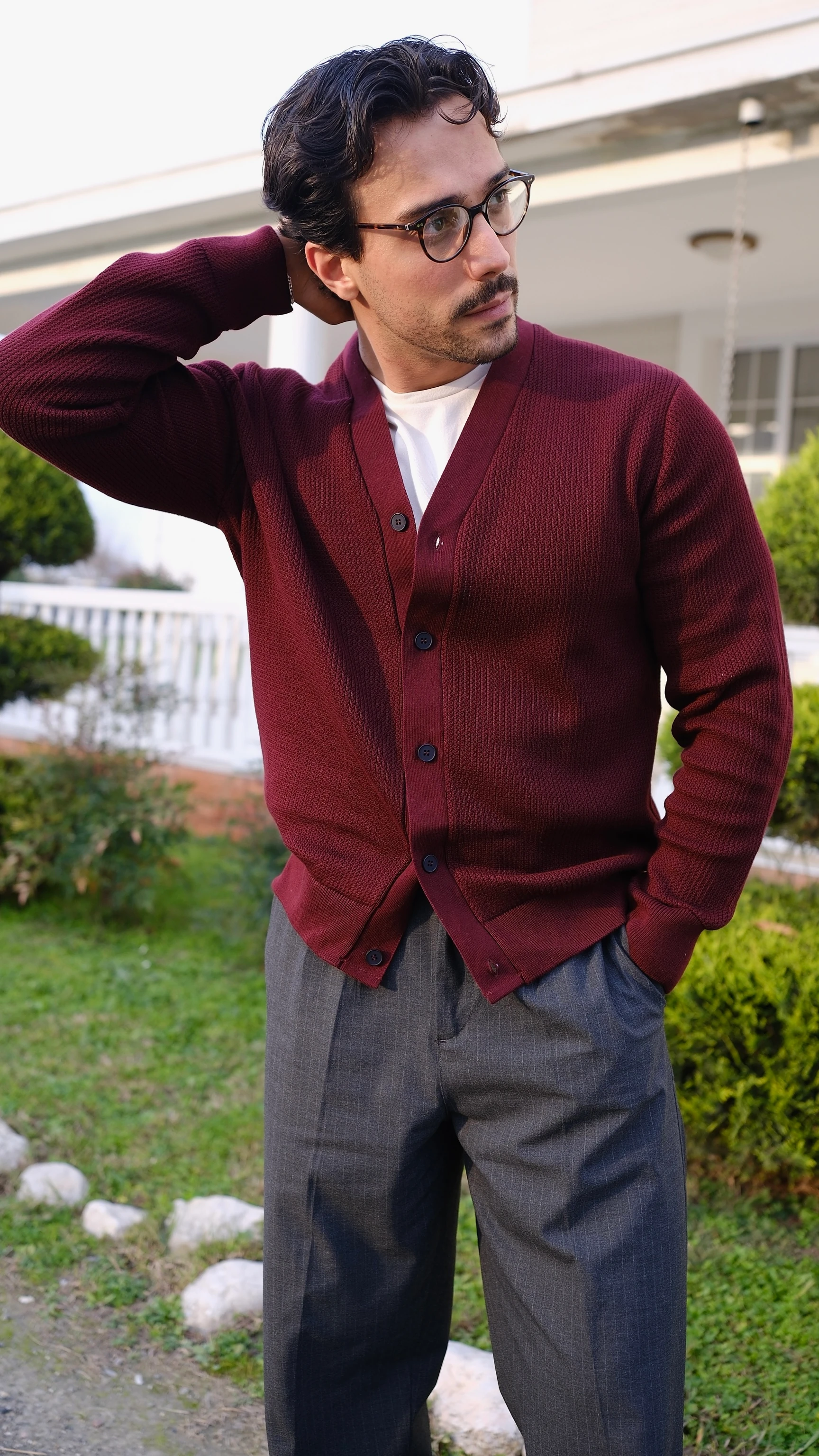 Dokulu Regular Fit Hırka