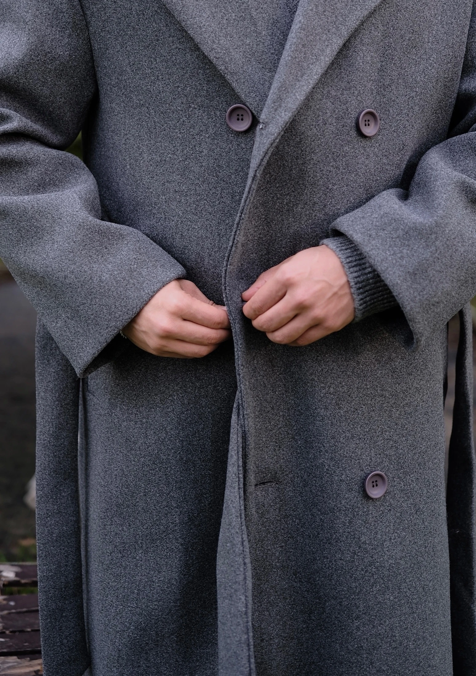 Dokulu Kuşaklı Kruvaze Kaban