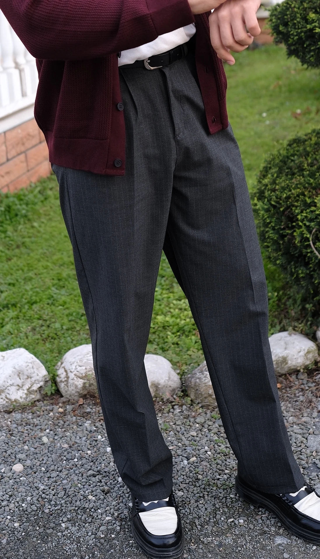 Relaxed Fit Çizgili Pantolon