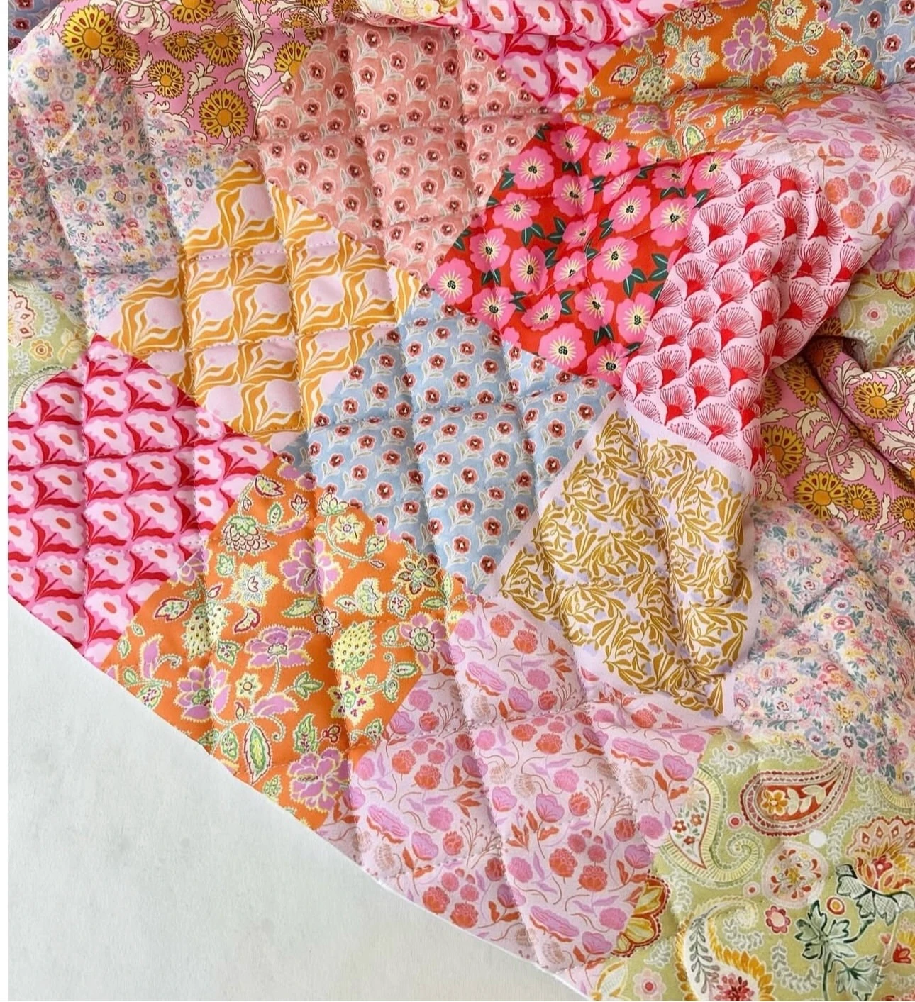 *Hemen teslim* pembe patchwork su geçirmez kapitone 120cm