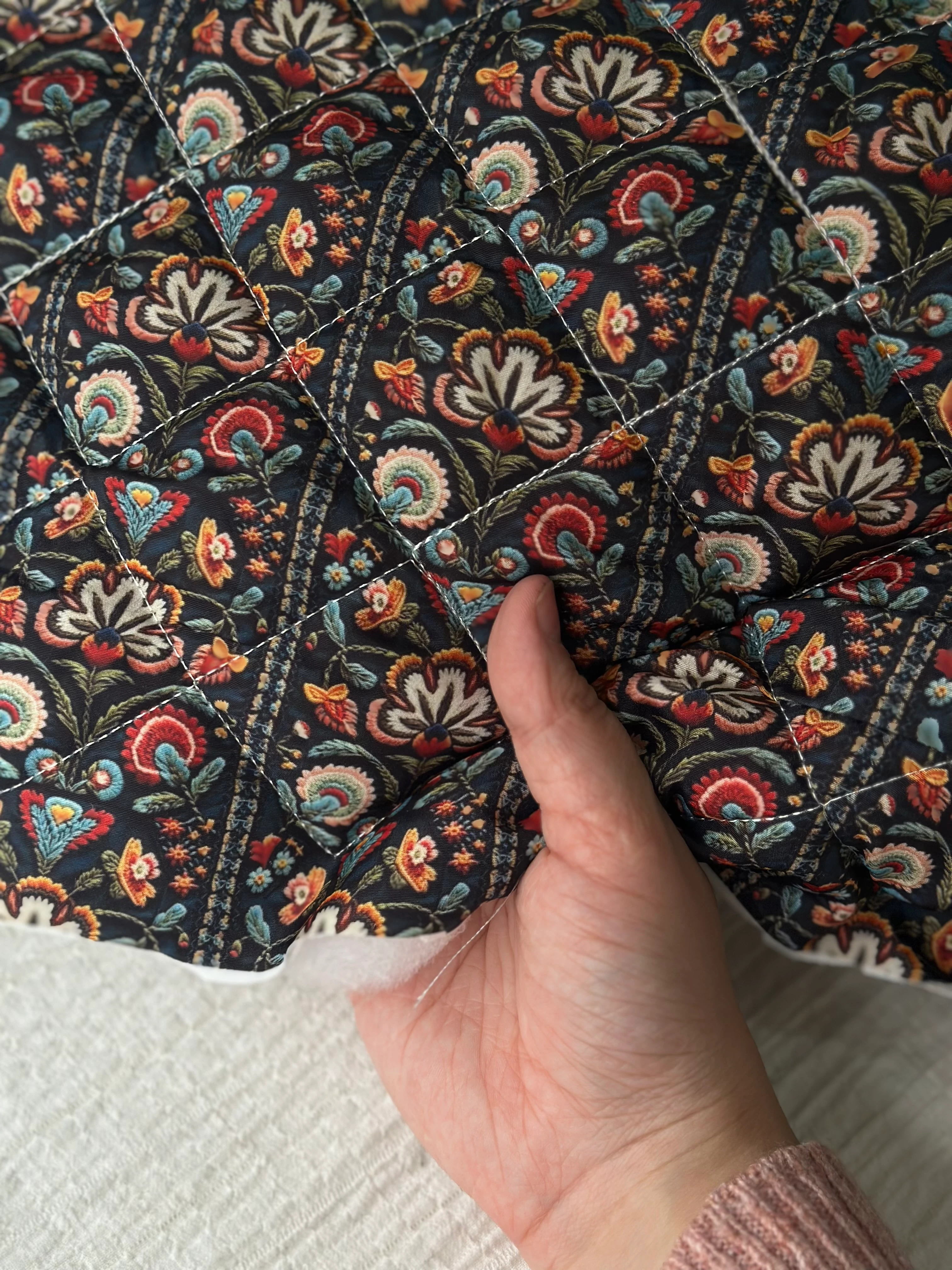 *Hemen teslim* Etnik nakış su geçirmez kapitone 150cm