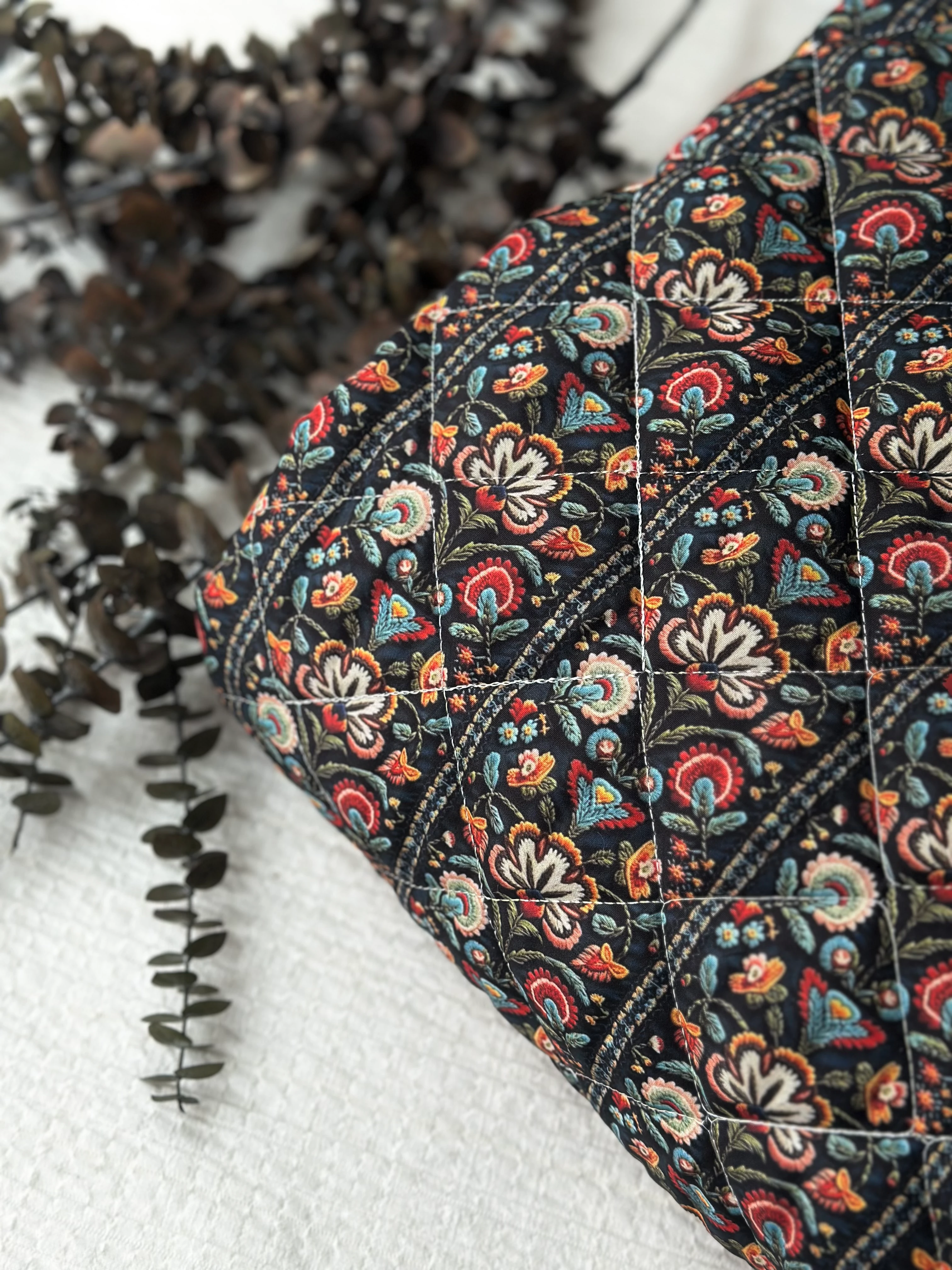 *Hemen teslim* Etnik nakış su geçirmez kapitone 150cm