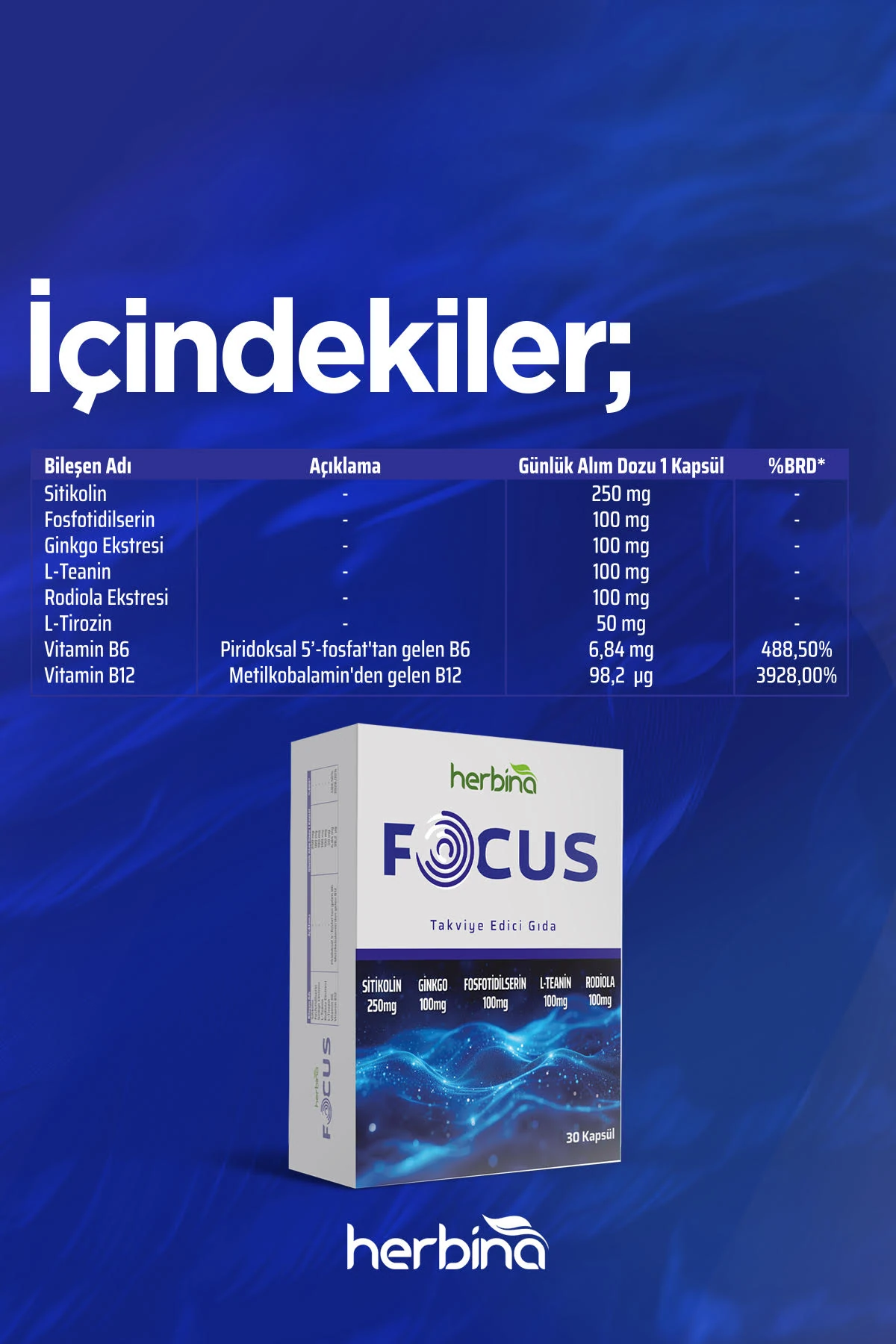Focus Sitikolin 30 Kapsül