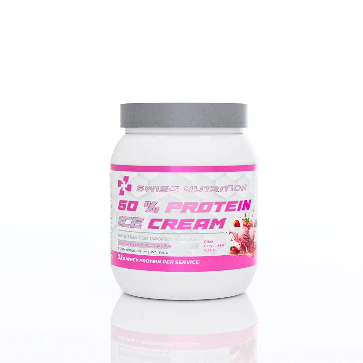 Swiss %60 Protein Ice Cream - Çilek