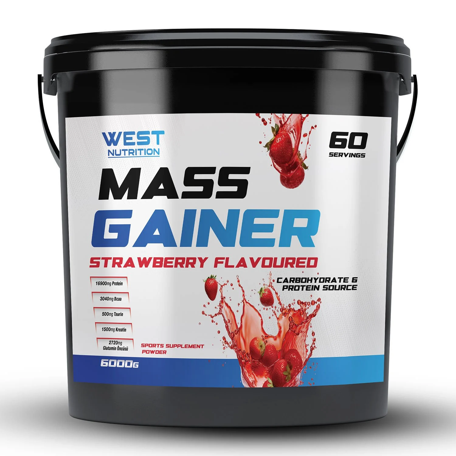 Mass Gainer 6000 gram  - 60 Servis - Çilek
