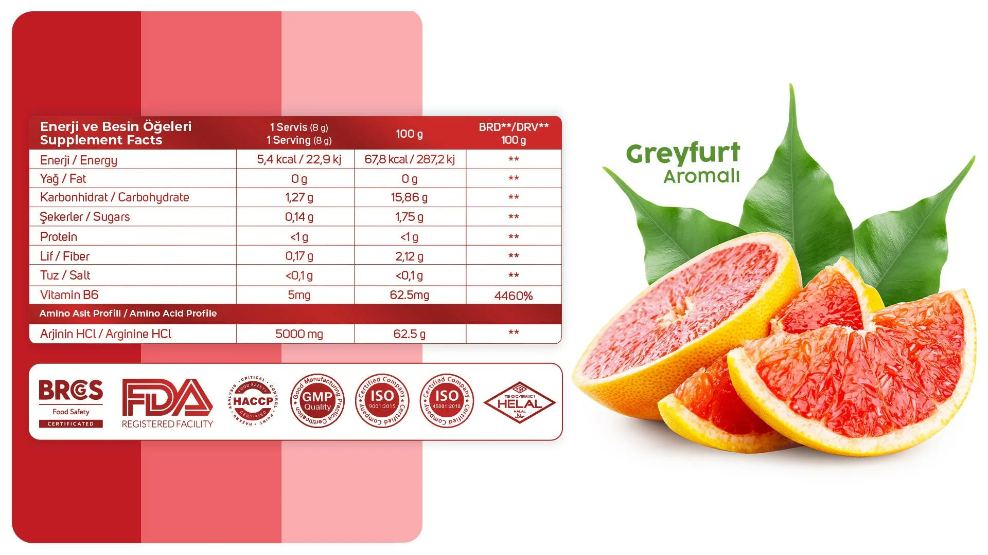 Arginine HCl 200g (25 Servis)