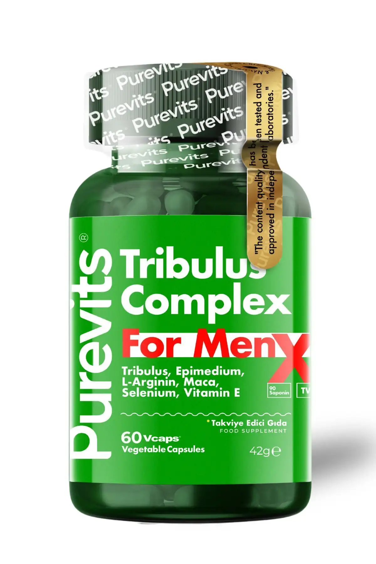 PUREVİTS Tribulus Formen Complex Two Factor 60 Adet Vegan Kapsül