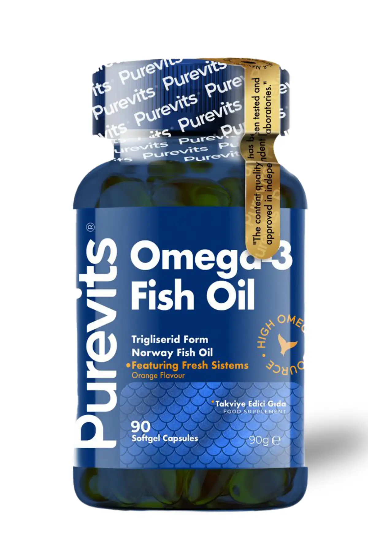 PUREVİTS Advanced Omega-3 Yüksek Oran Epa Dha 1000 Mg - Balık Yağı - 90 Adet Soft Jel