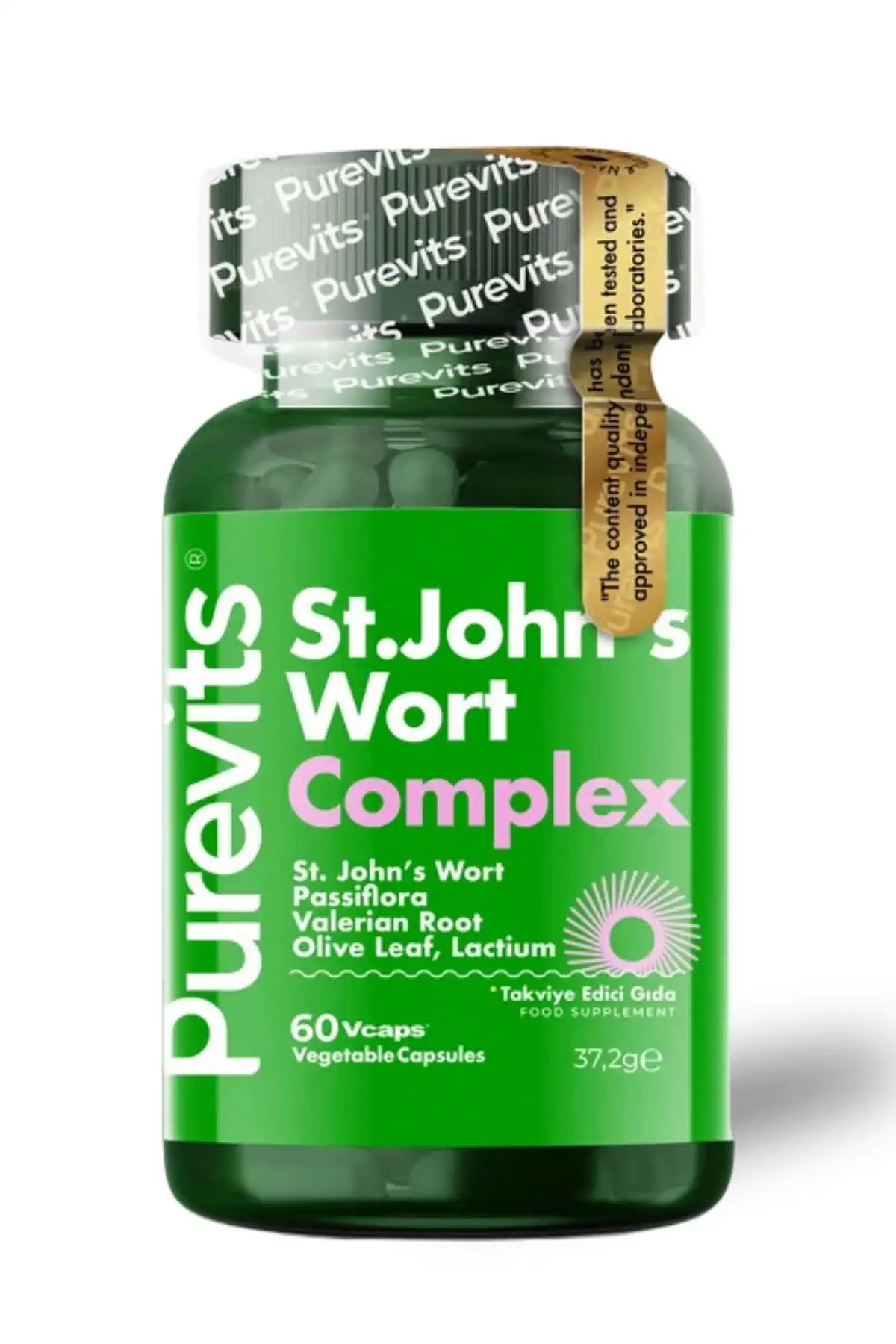 PUREVİTS St. John's Wort - Sarı Kantaron & Passiflora - 60 Adet Vegan Kapsül
