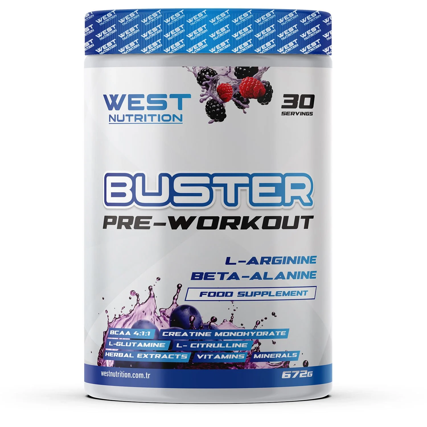 Buster Preworkout L-Arjinin & Beta- Alanin 30 Servis 672 gram Orman Meyveleri Aroması