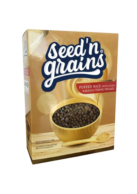  Seed'n Grains Kakaolu Pirinç Patlağı (Şekersiz-200gr)