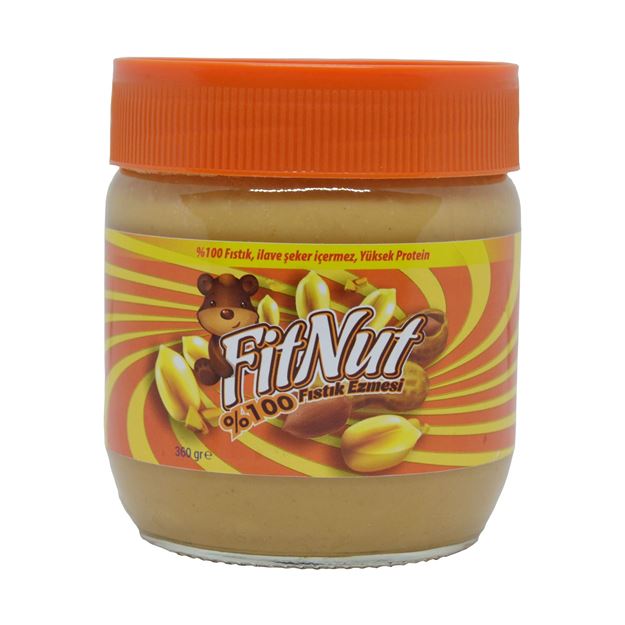 FitNut Şekersiz Fıstık Ezmesi (360gr)