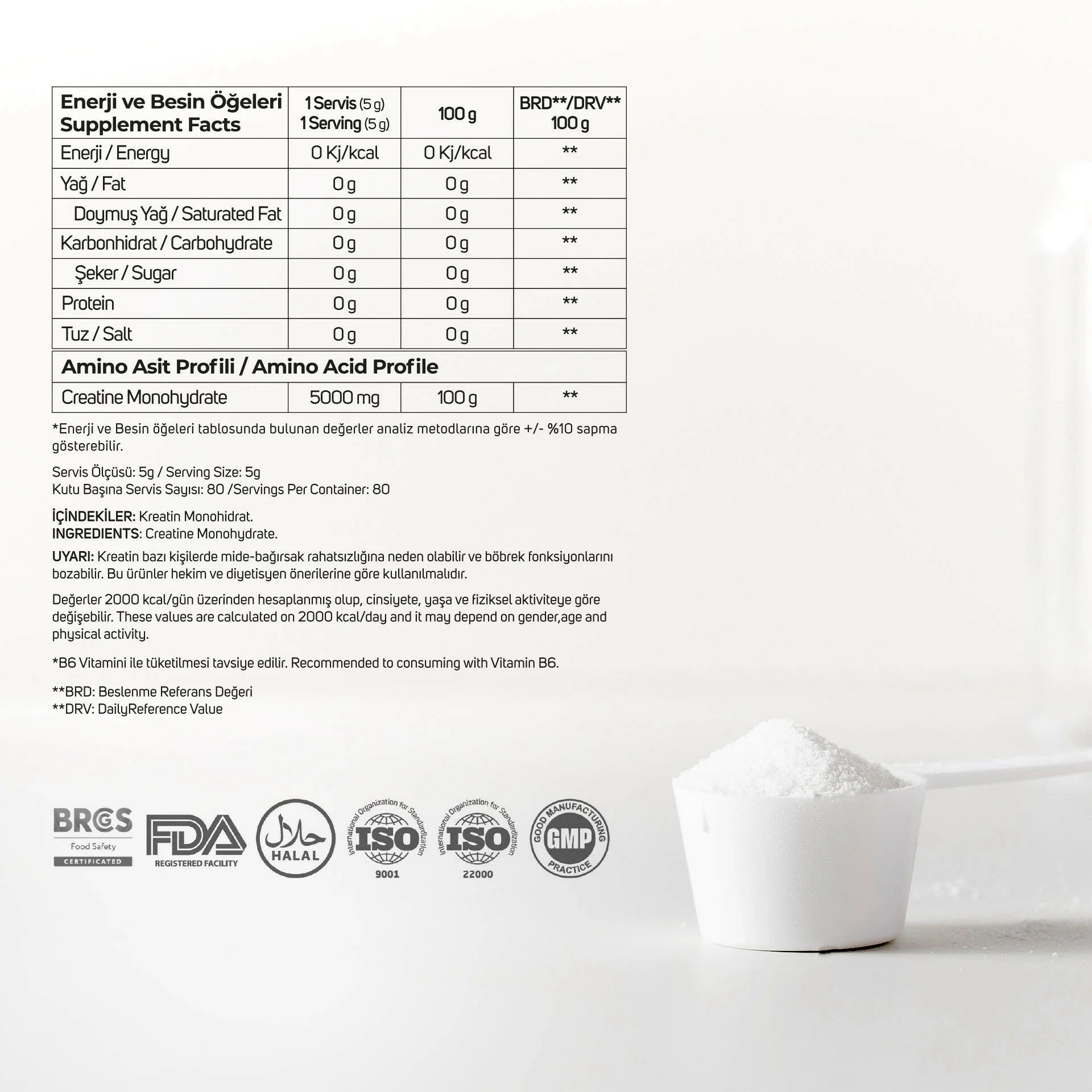 Creatine Monohydrate Micronized 200g (40 Servis)