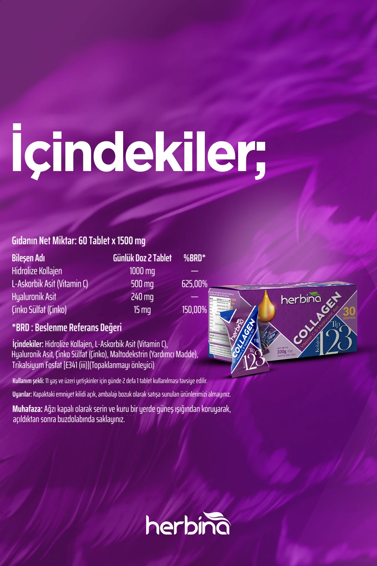 Tip 1-2-3 Kolajen, Karışımı Kivi Aromalı 30'lu Kutu