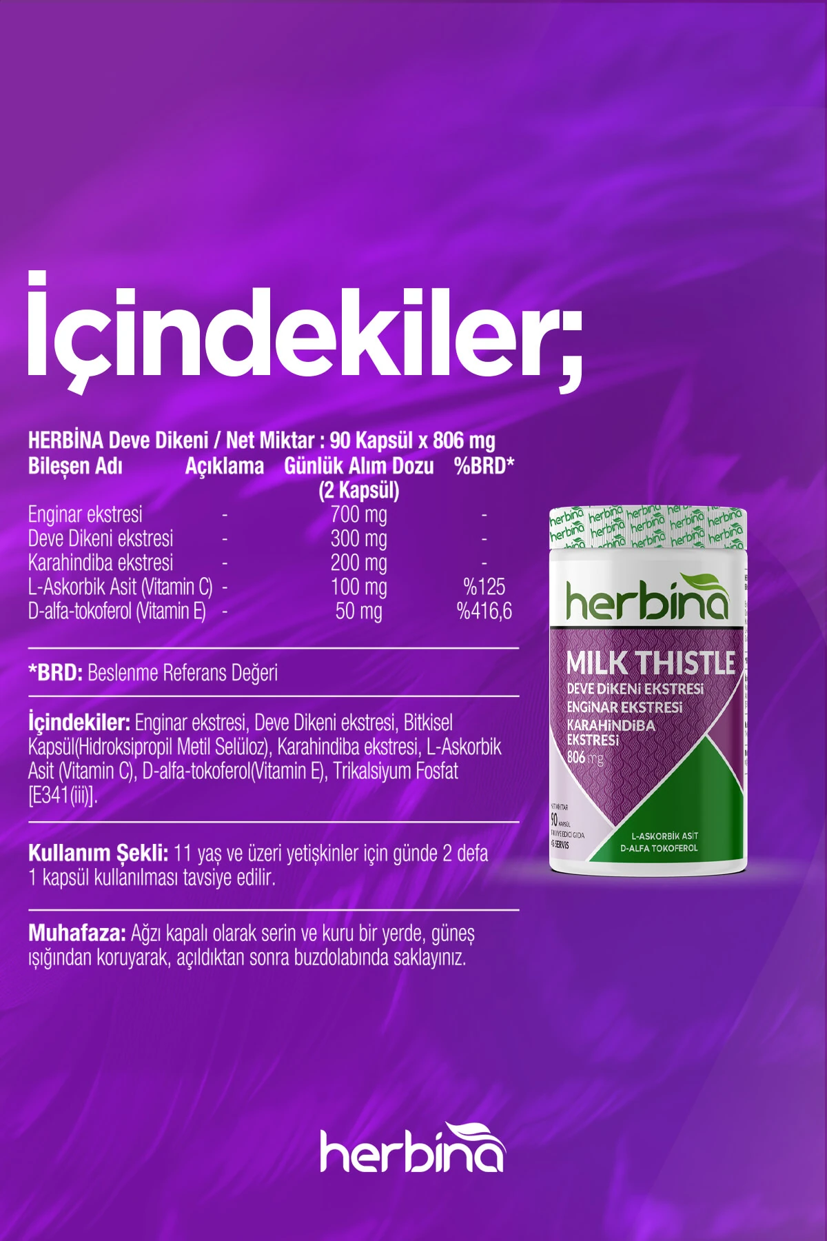 Milk Thistle - Deve Dikeni, Enginar, Karahindiba Ekstresi