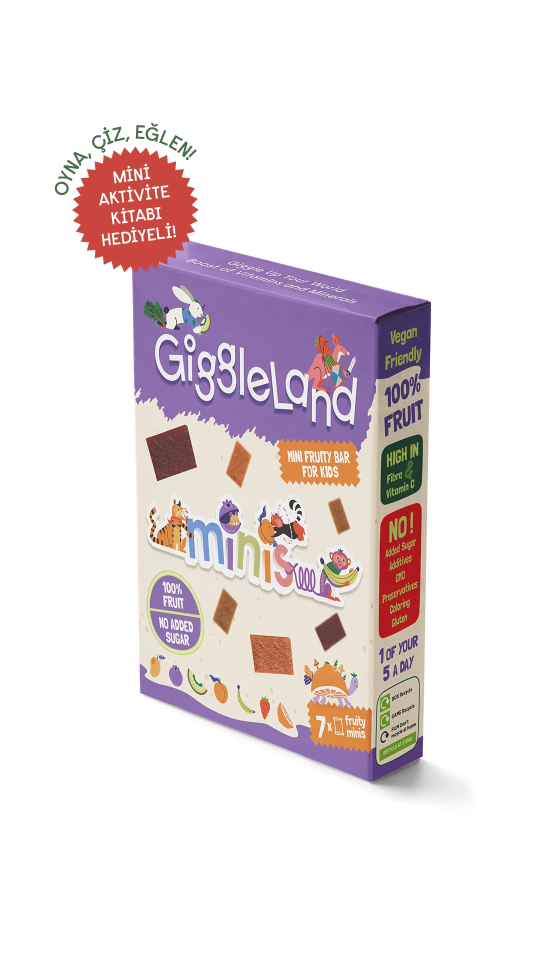 Giggleland Minis Karışık Meyve Barı 7 adet * 8 g