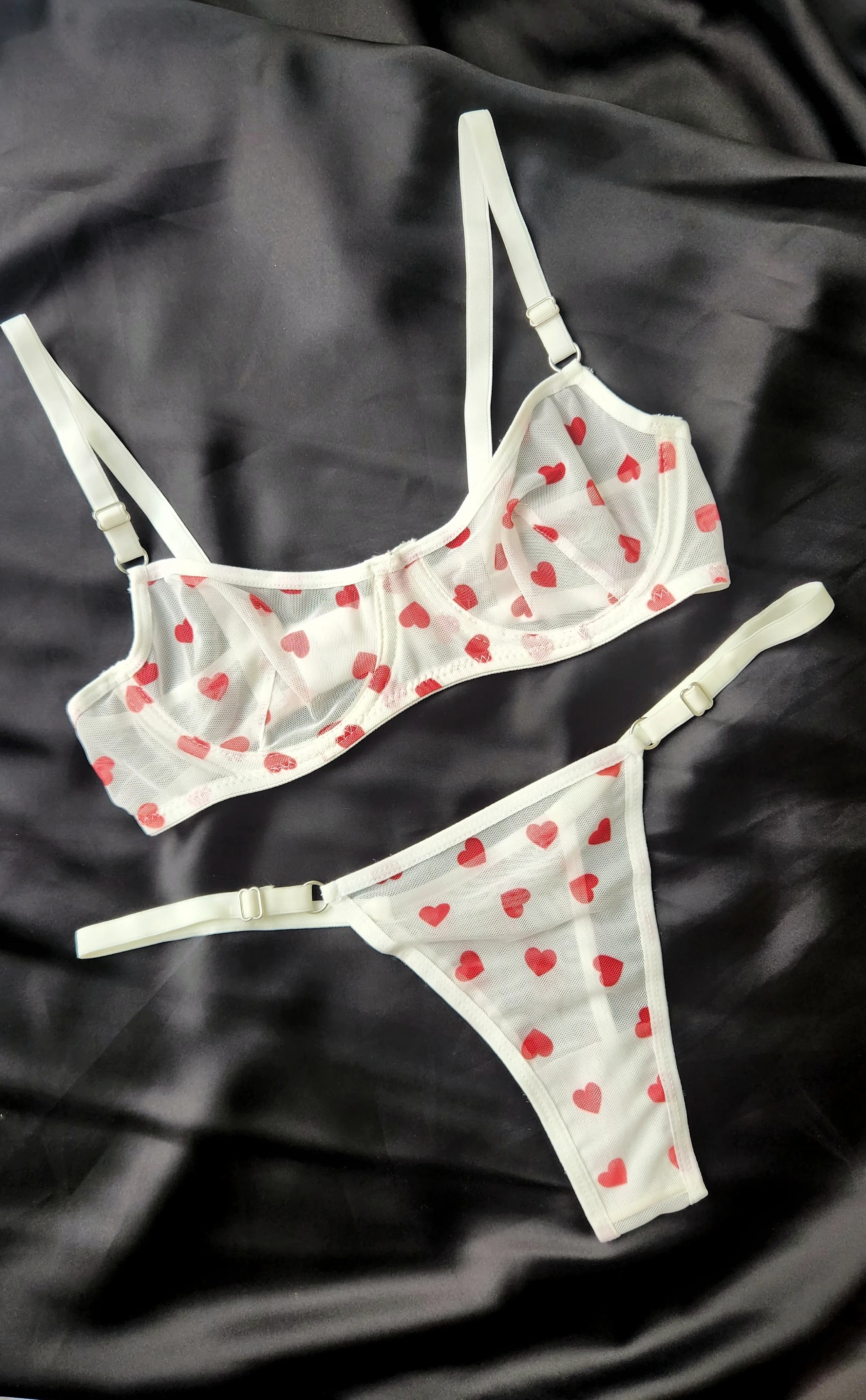 Aria Kırmızı Kalpli Basic Bralet Takım main variant image