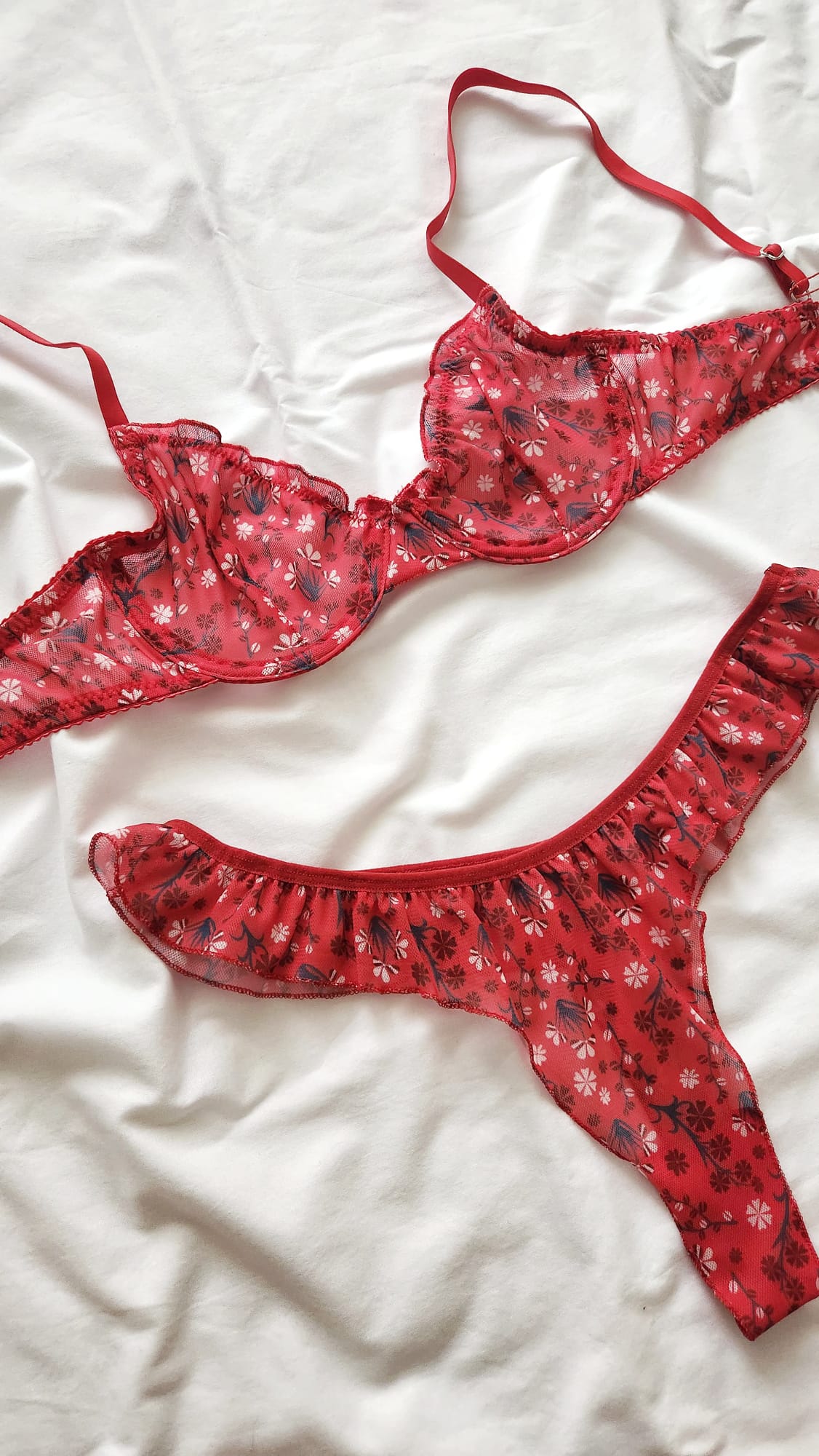 Lisa Kırmızı Tül Bralet Takım image