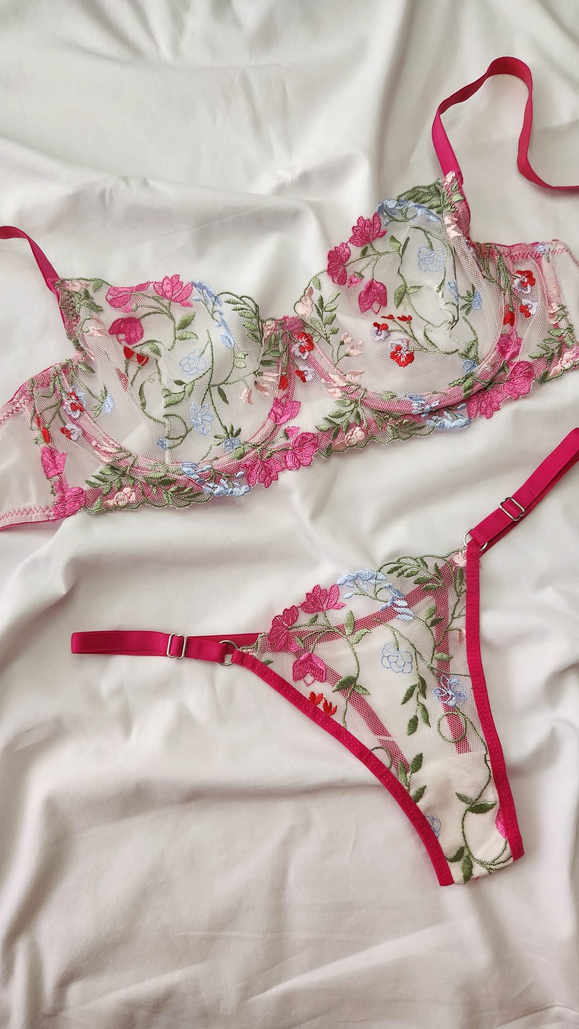 Anna Pembe Bralet Takım image