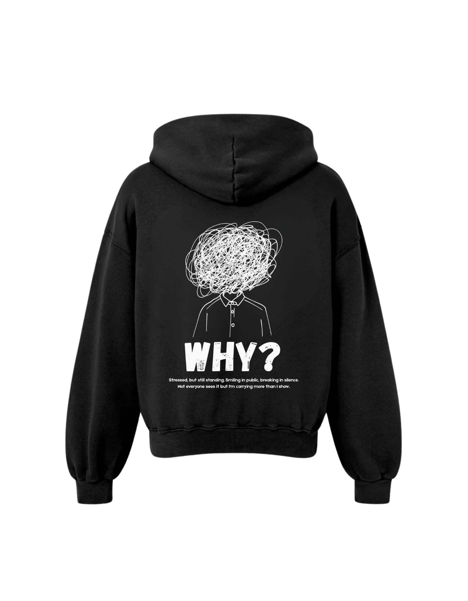 'LIMERENCE' OVERTHINKER OVERSİZE BLACK SWEATSHİRT