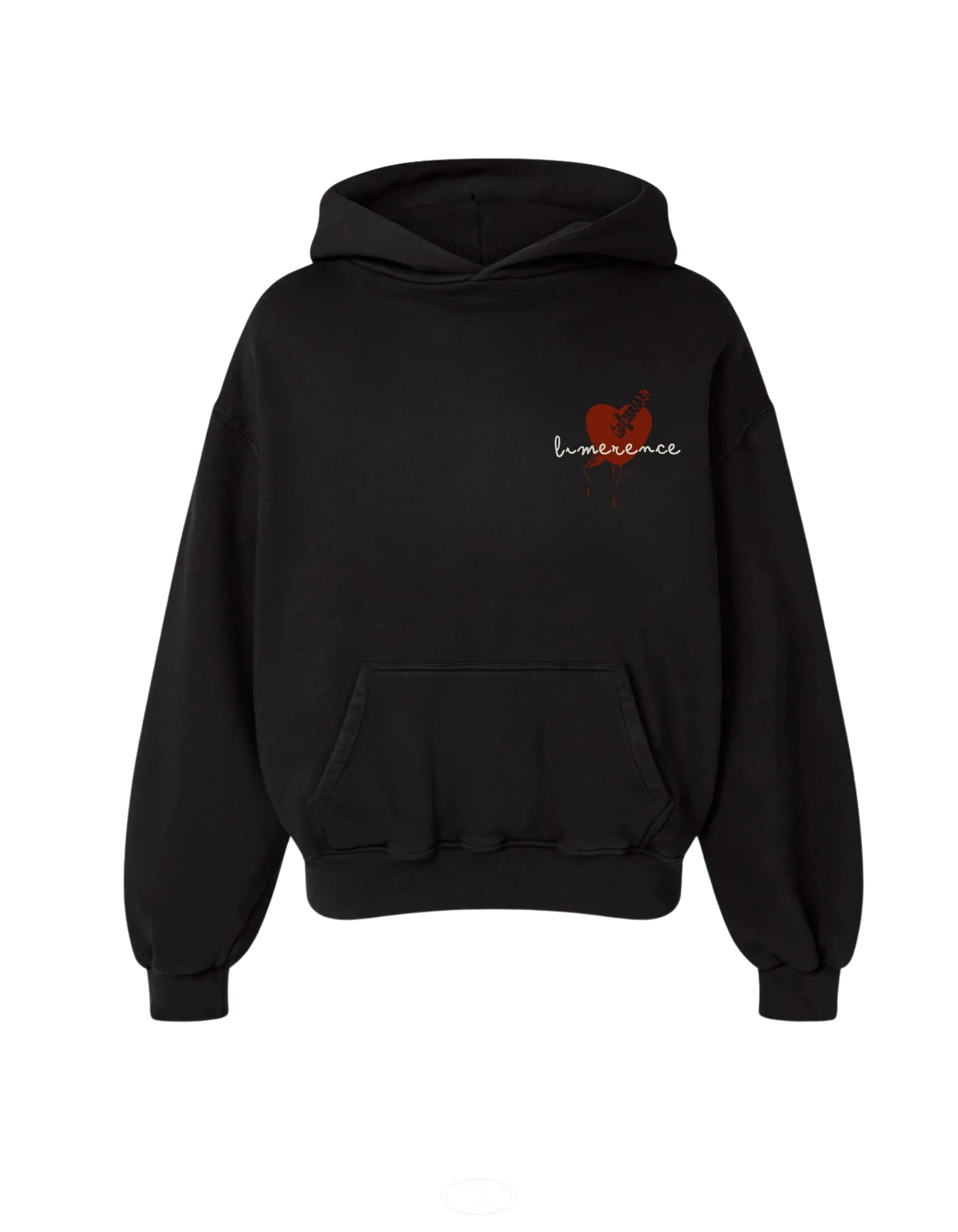 'LIMERENCE' HEARTBREAKER OVERSİZE BLACK SWEATSHİRT