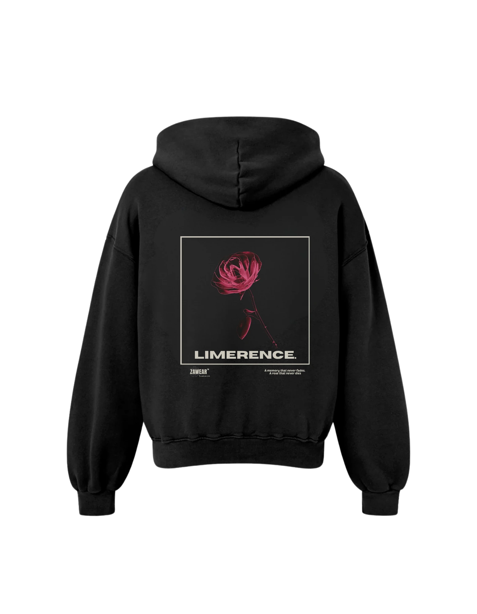 'LIMERENCE' ROSELİNE OVERSİZE BLACK SWEATSHİRT