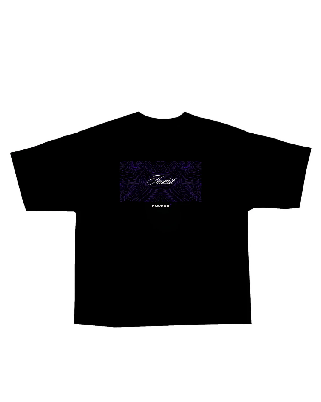 'AMETIST' WAVES TEE BLACK