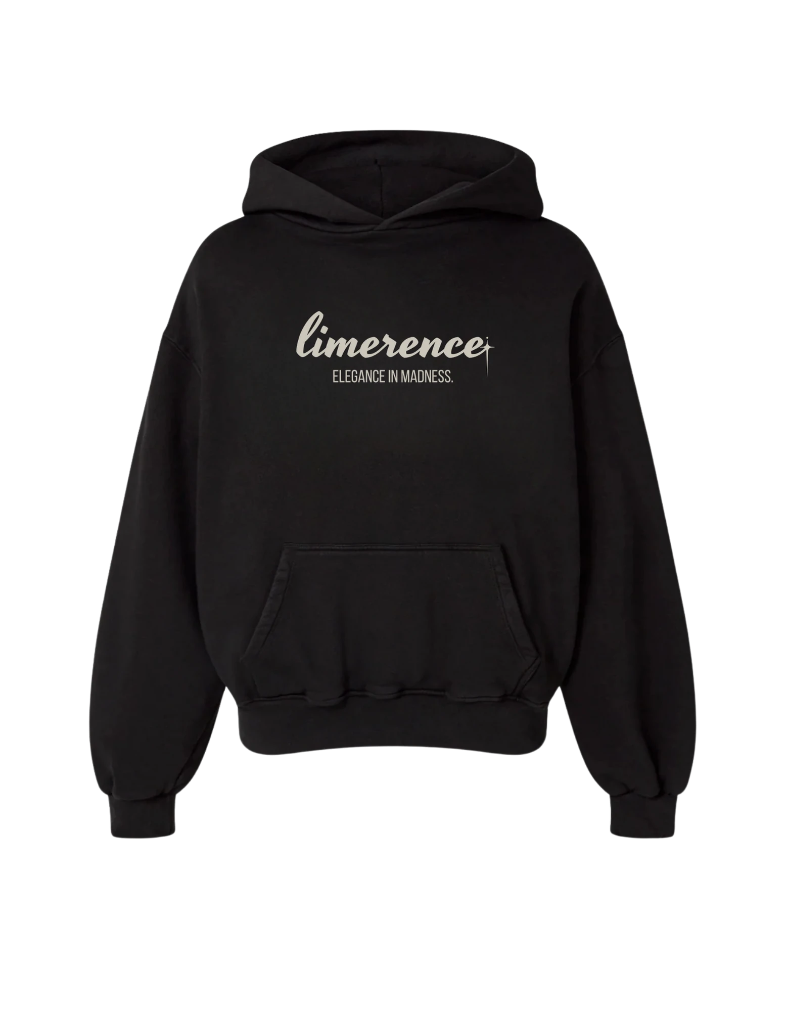 'LIMERENCE' OVERTHINKER OVERSİZE BLACK SWEATSHİRT