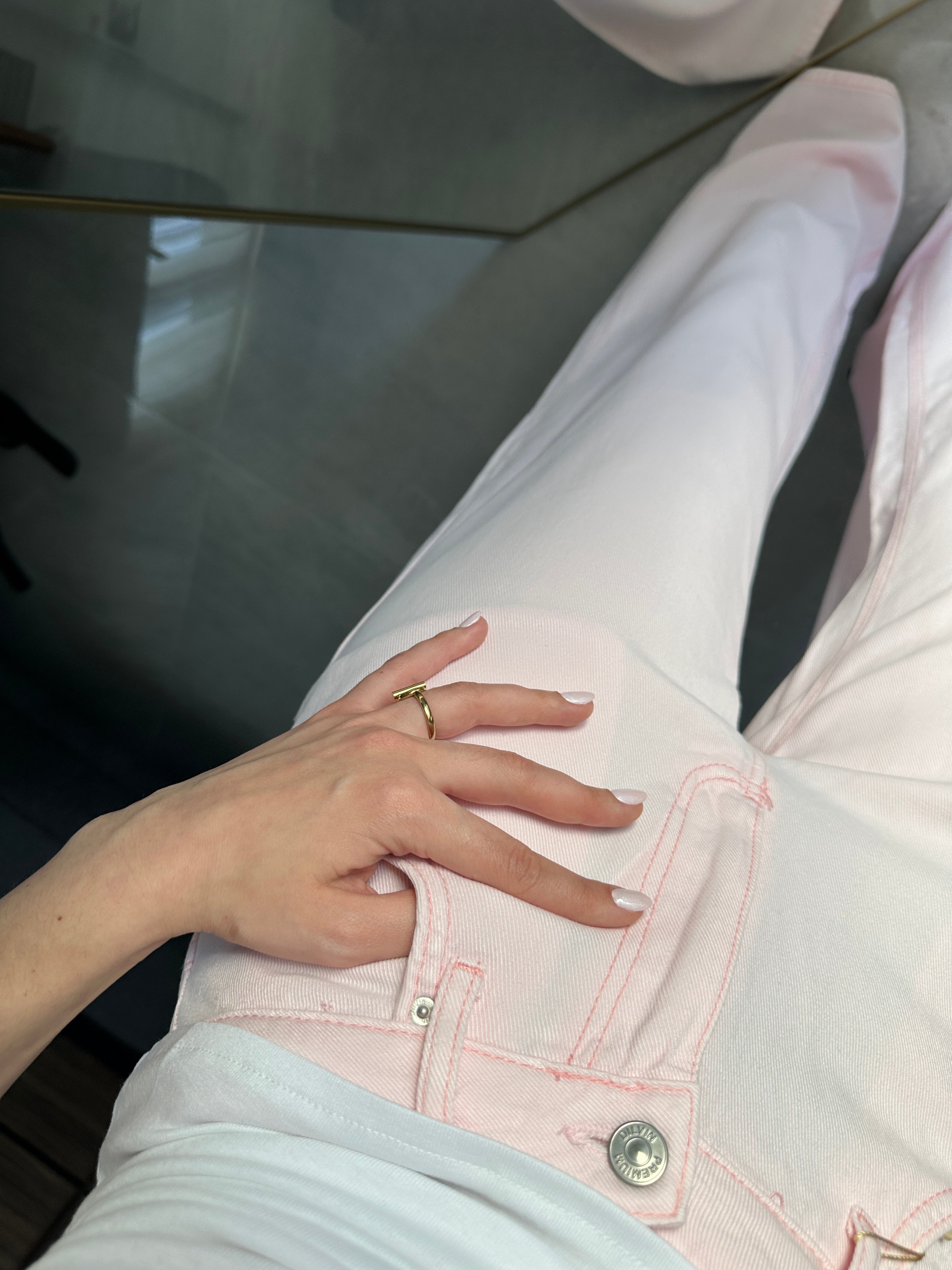 Dilvin Organik Pamuk Tensel Denim Pantolon Pembe
