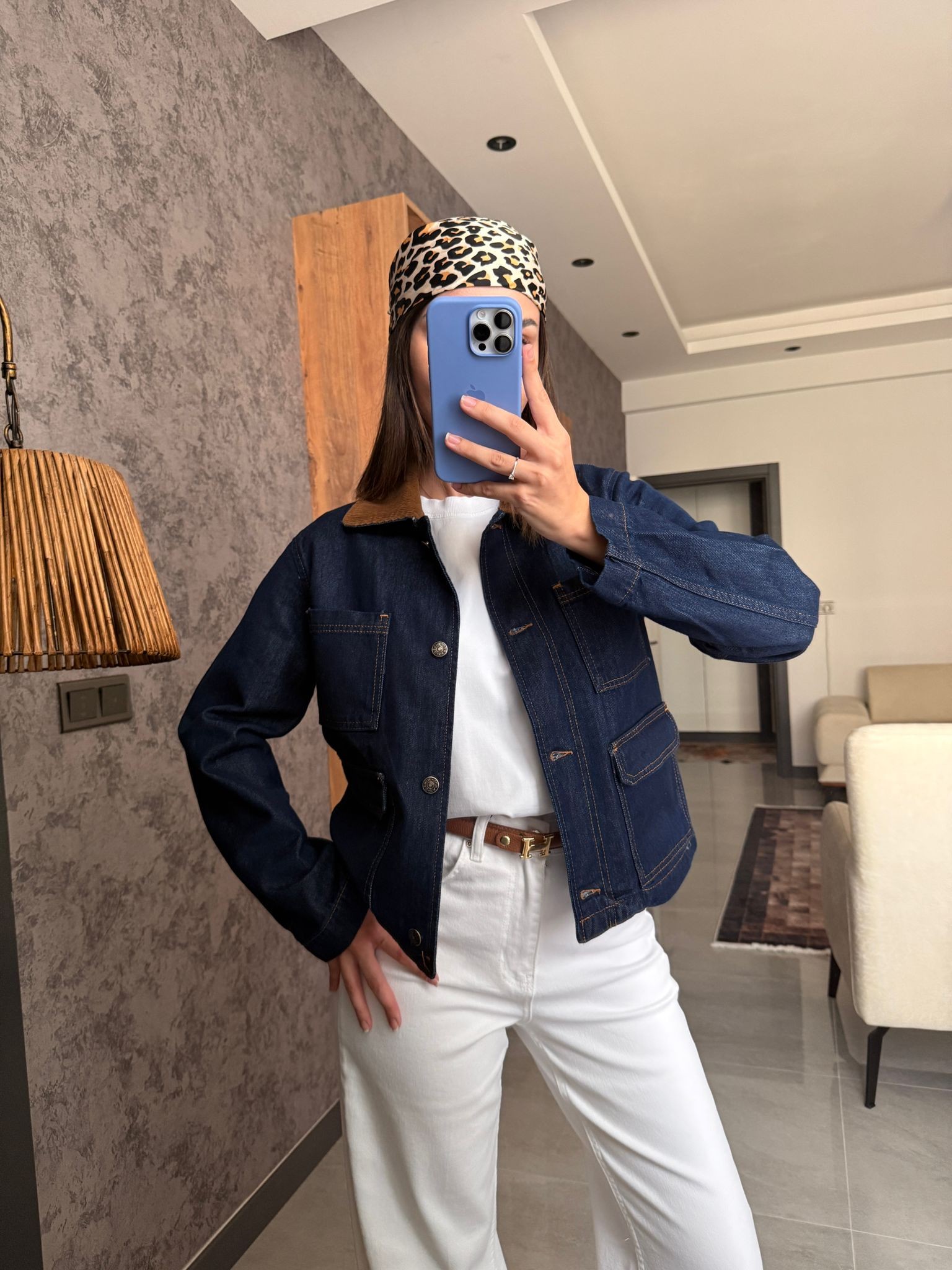 Premium Kalite Cepli Kot Ceket 