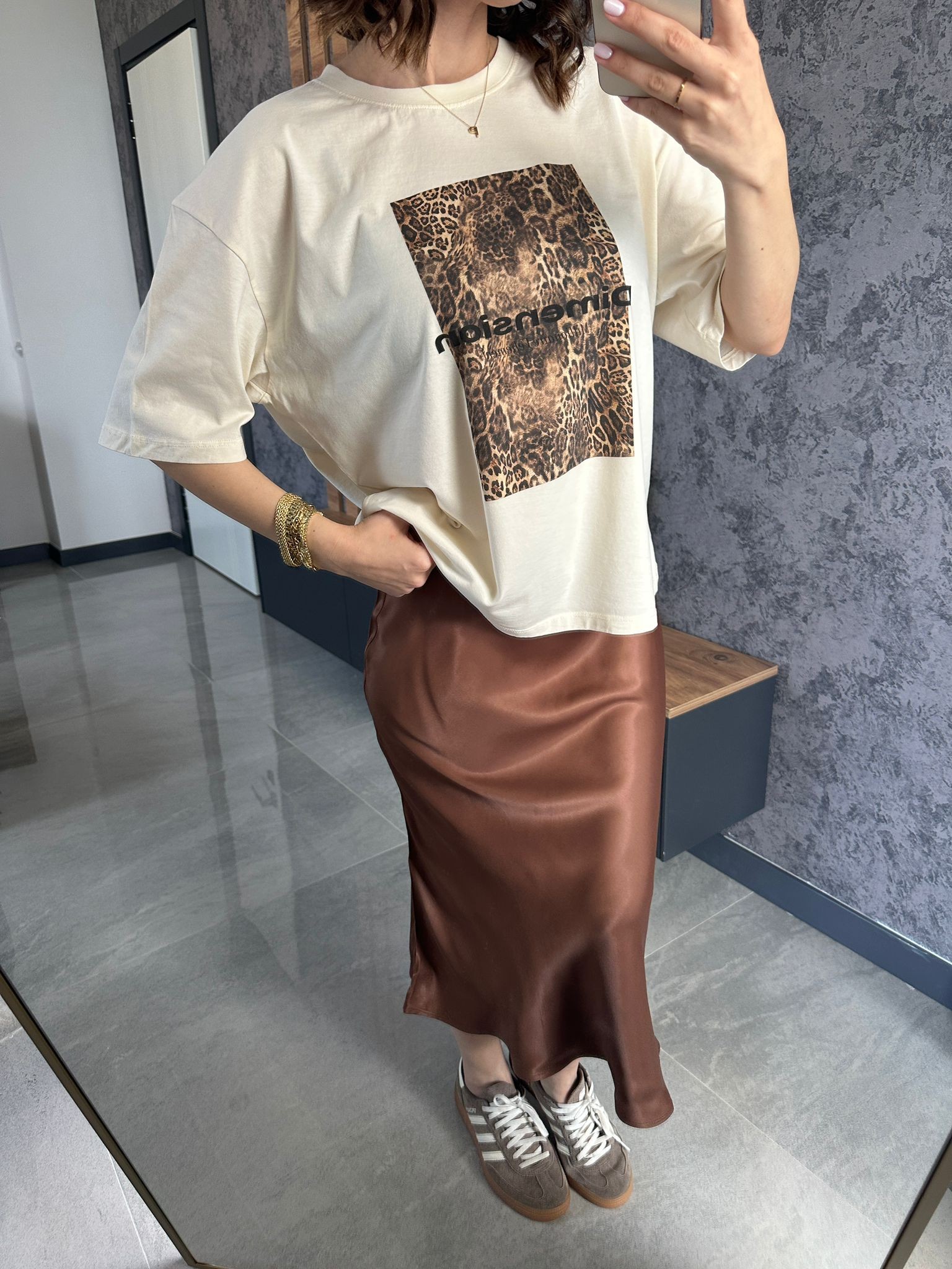 Midi Boy Saten Etek Taba