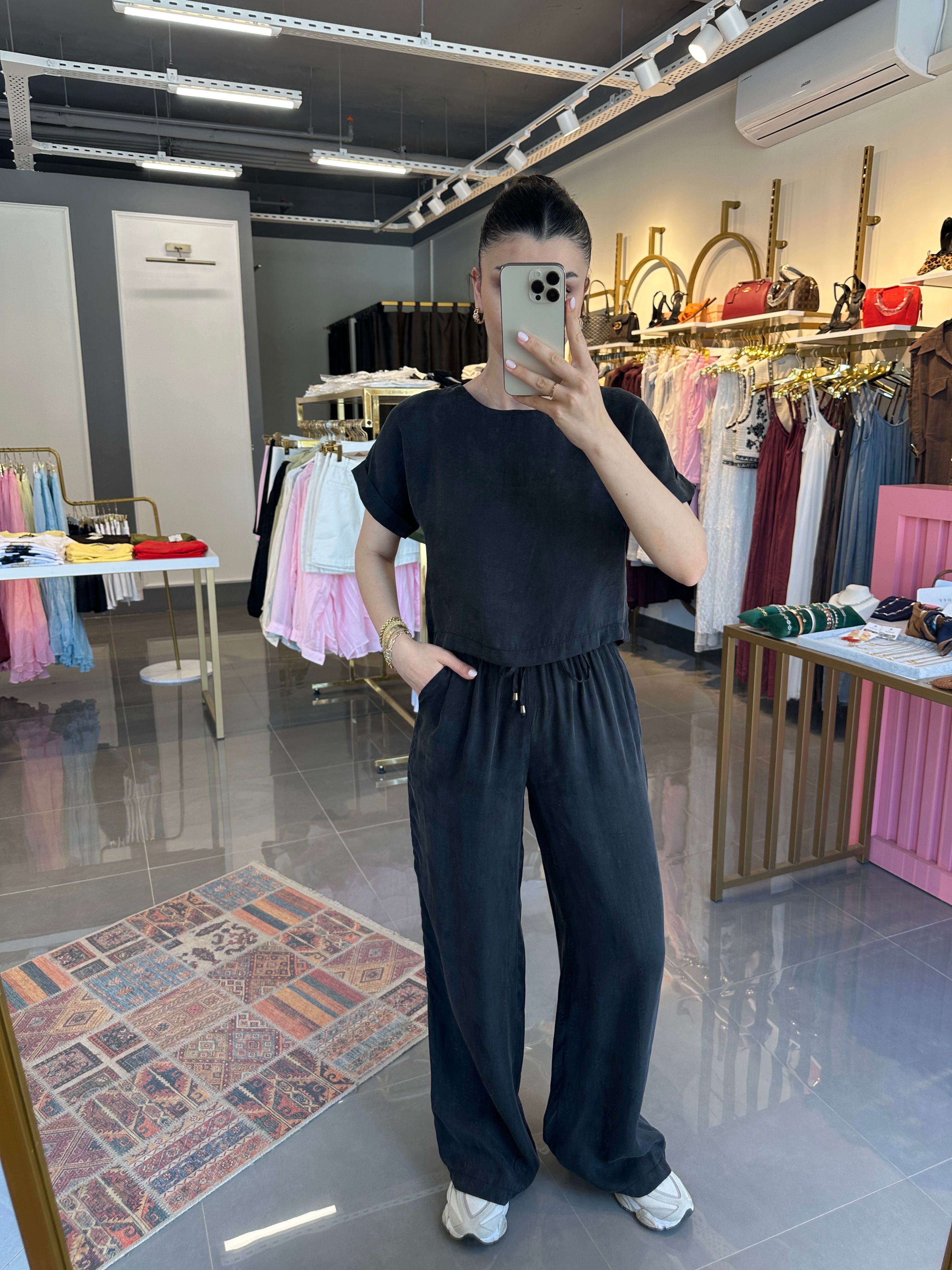 Premium Bluz Pantolon Takım Siyah