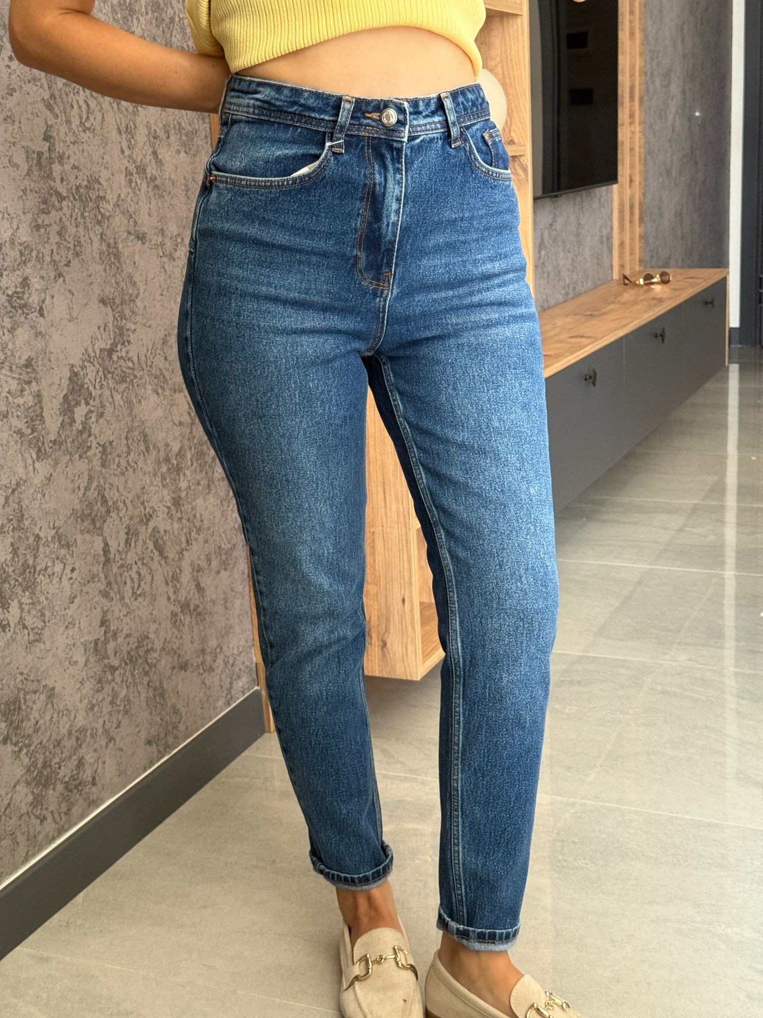 Özel Seri Fit Kesim Boyfit Jean Push uP