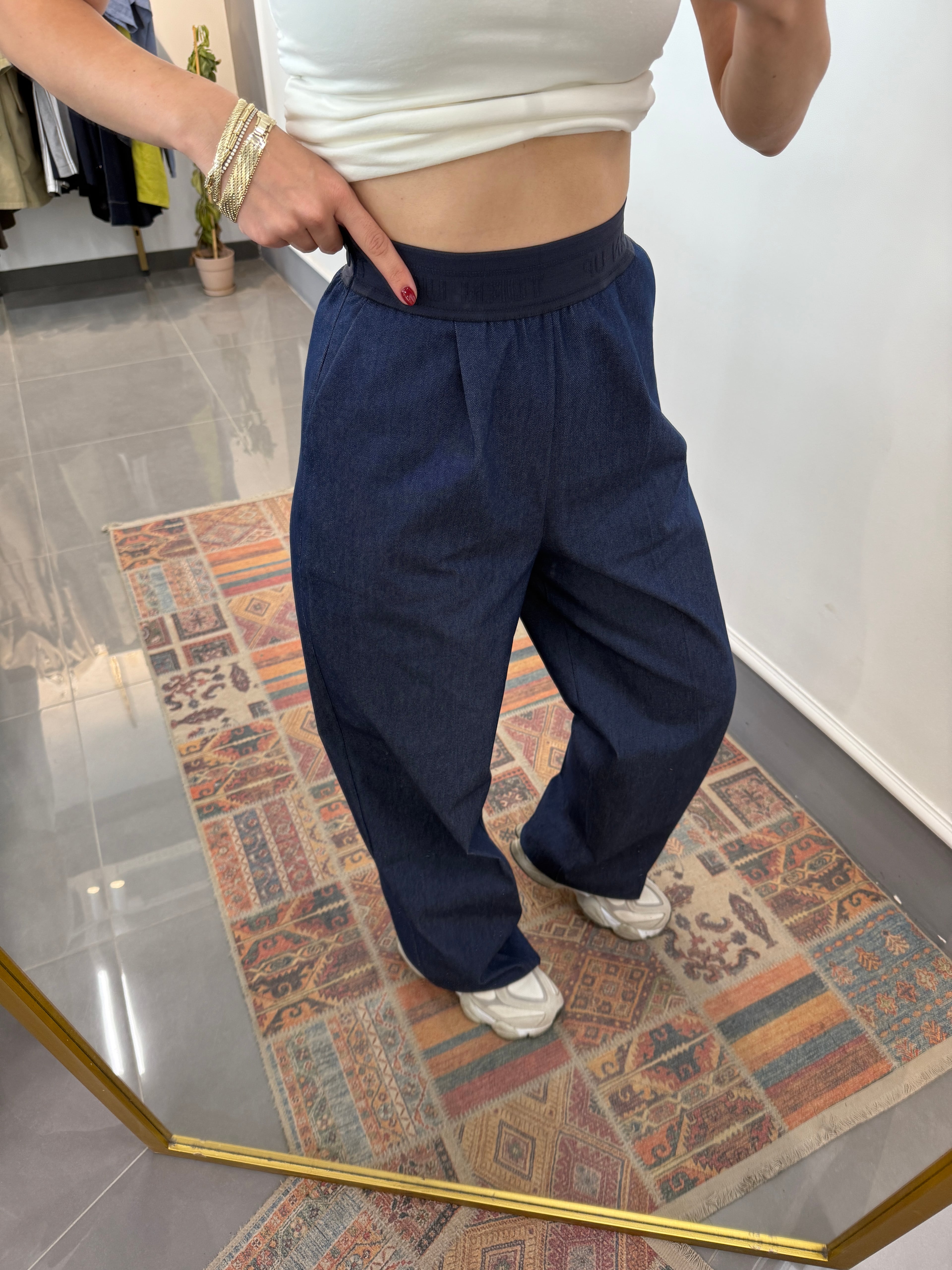 Bel Detay Denim Pantolon 