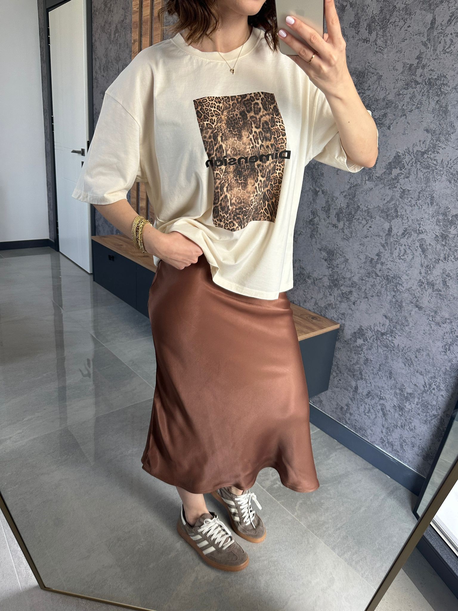 Midi Boy Saten Etek Taba