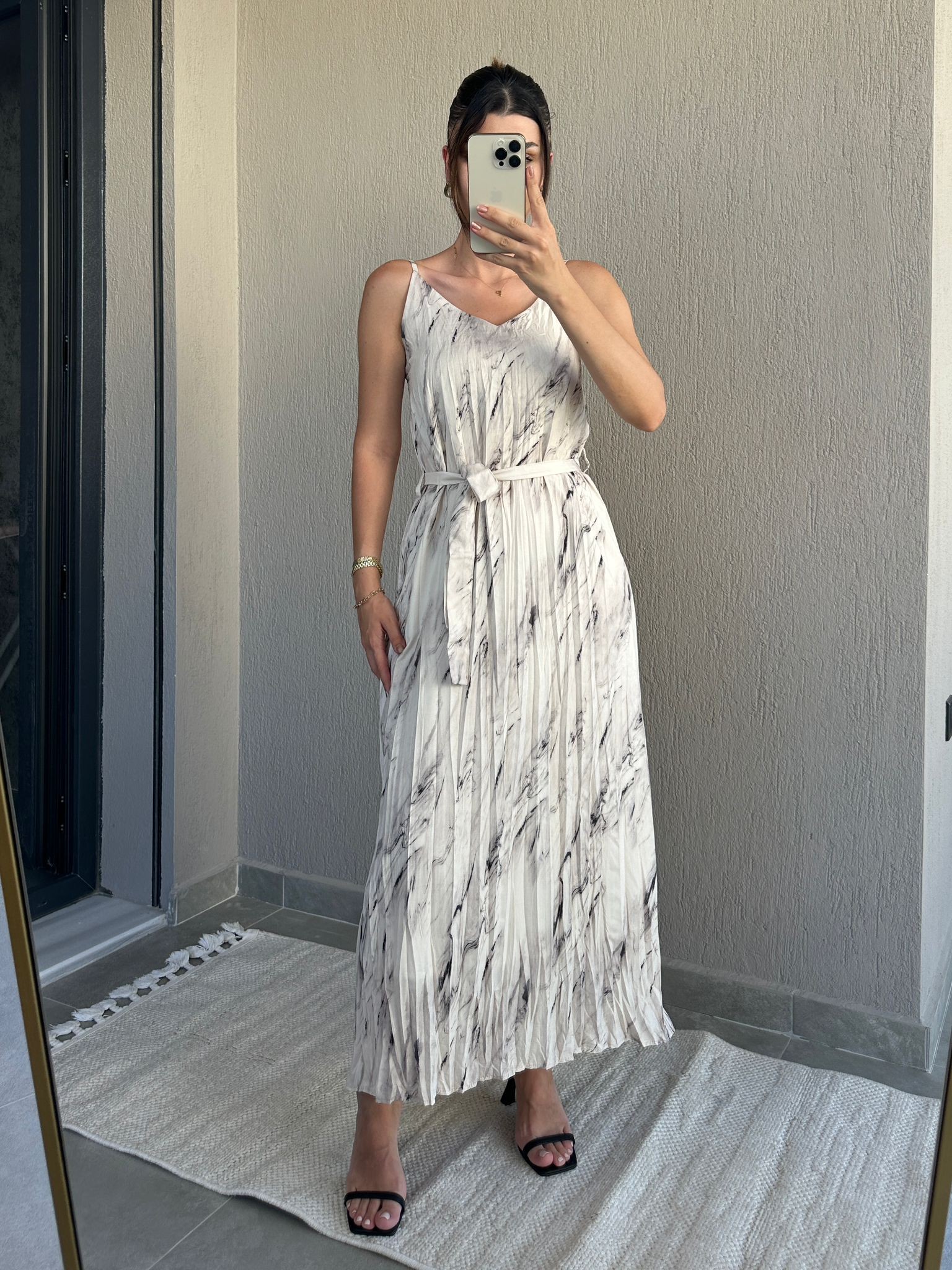 Marka Model Desenli Crush Elbise