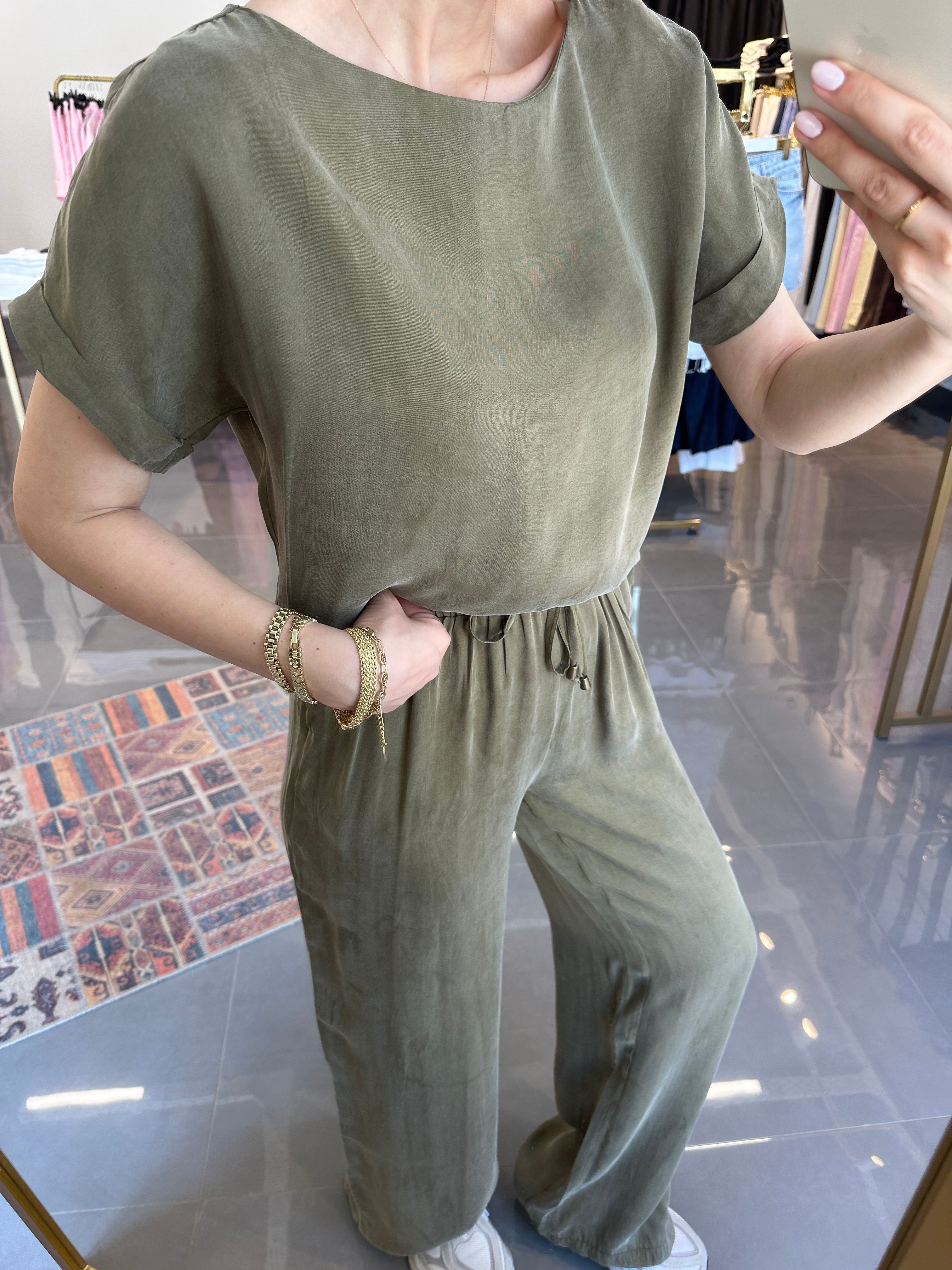 Premium Bluz Pantolon Takım Haki