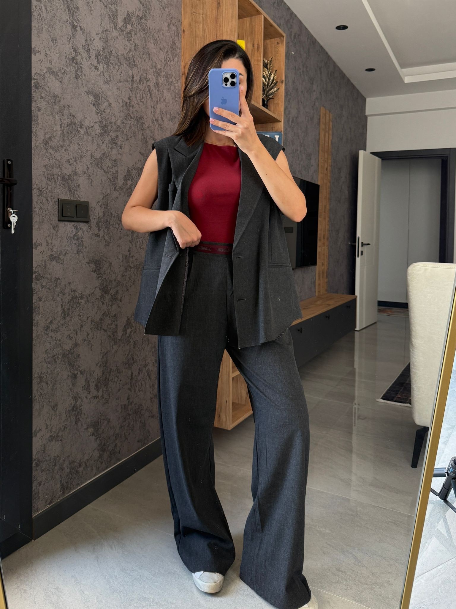 Oversize Yelekli Tasarım Takım